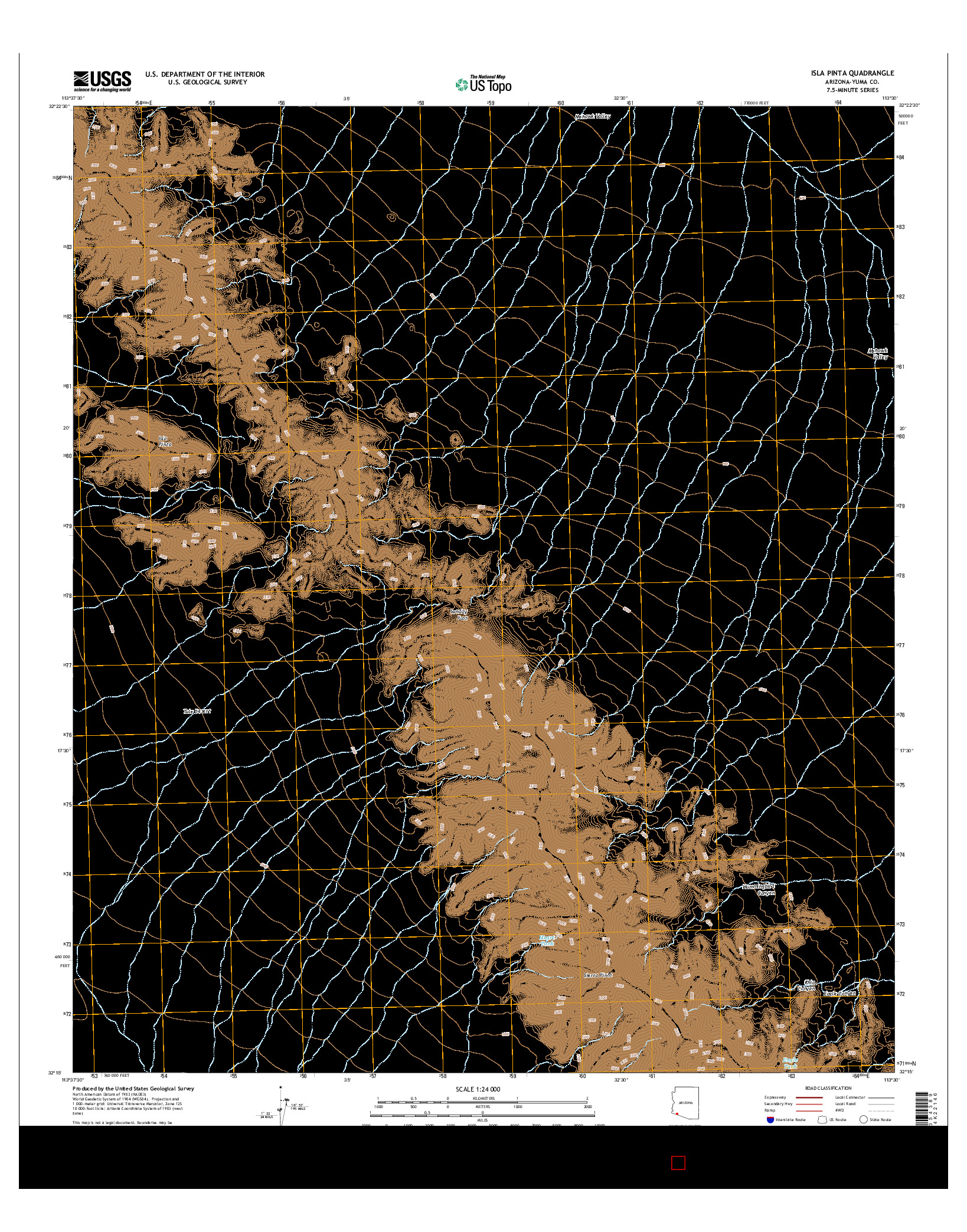 USGS US TOPO 7.5-MINUTE MAP FOR ISLA PINTA, AZ 2014