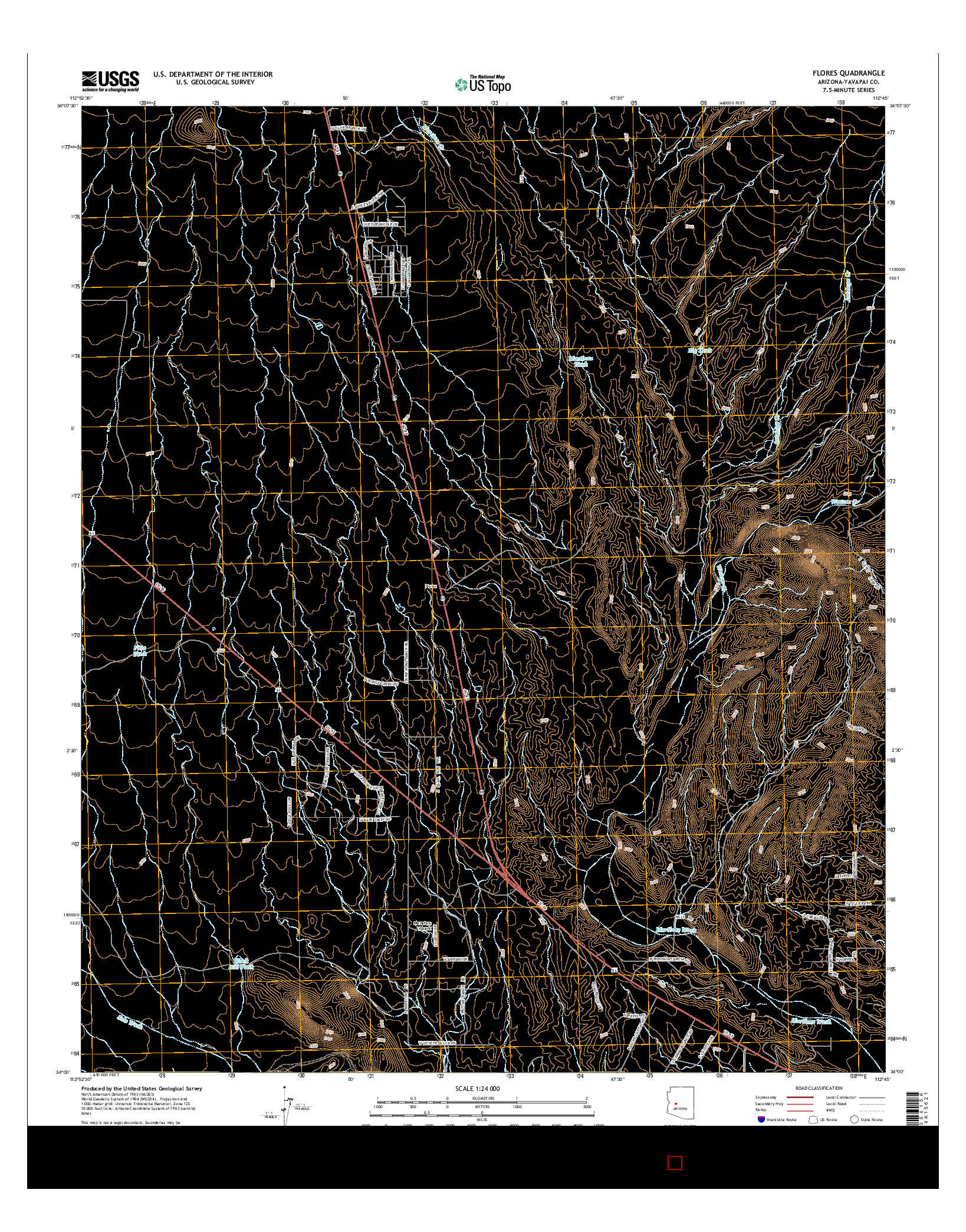 USGS US TOPO 7.5-MINUTE MAP FOR FLORES, AZ 2014