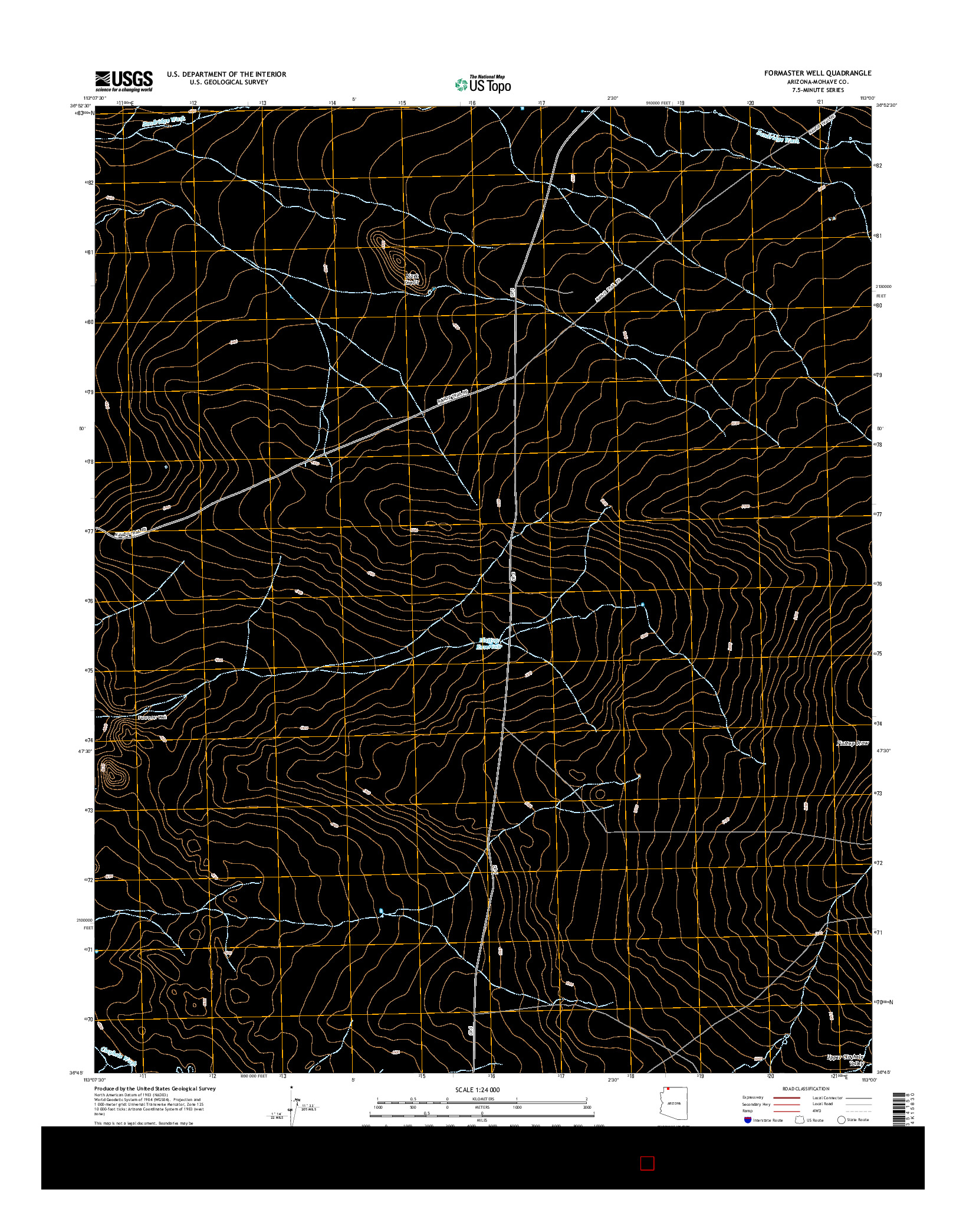 USGS US TOPO 7.5-MINUTE MAP FOR FORMASTER WELL, AZ 2014