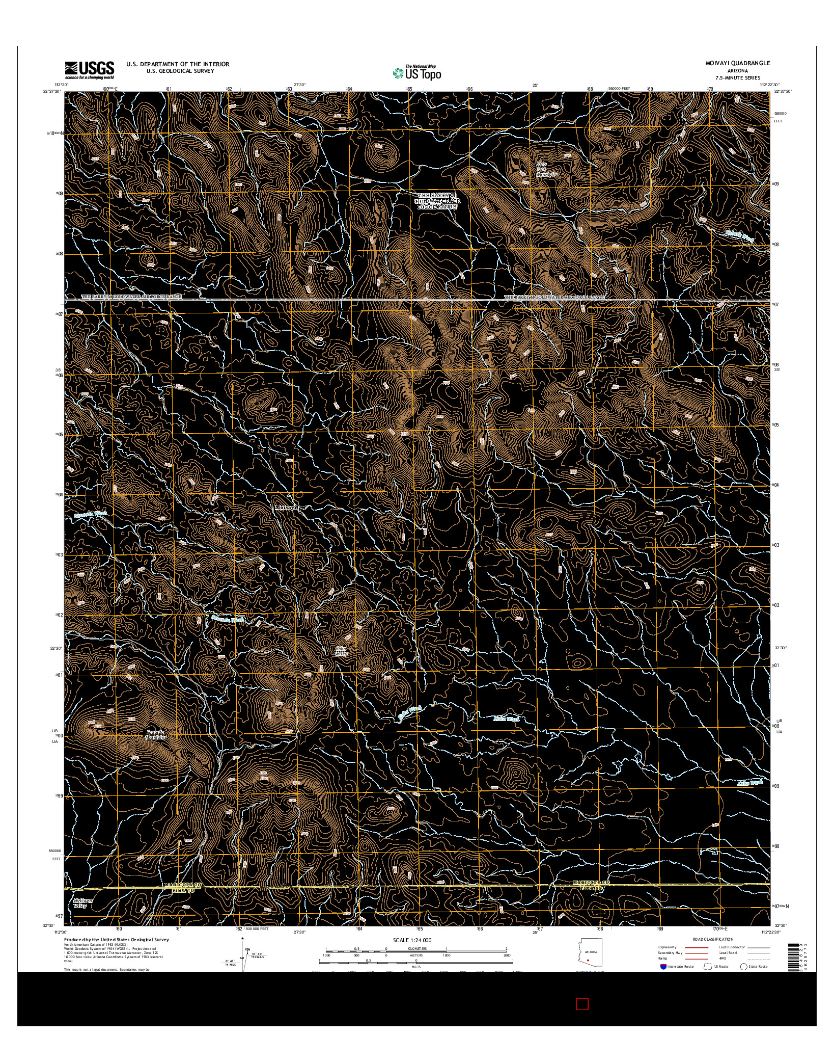 USGS US TOPO 7.5-MINUTE MAP FOR MOIVAYI, AZ 2014
