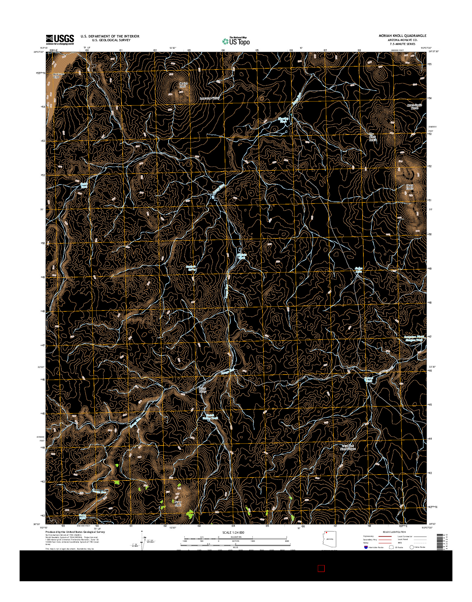 USGS US TOPO 7.5-MINUTE MAP FOR MORIAH KNOLL, AZ 2014