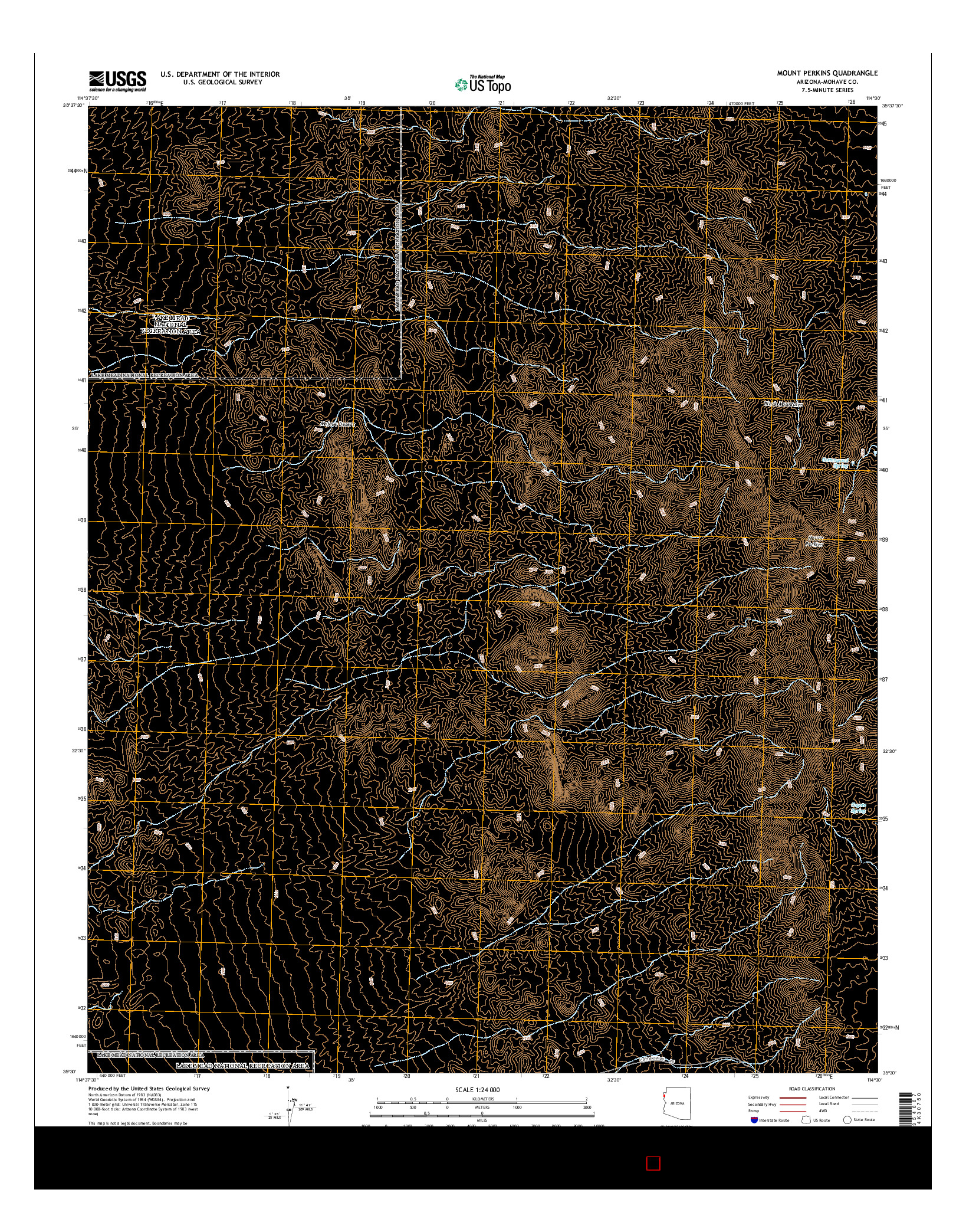 USGS US TOPO 7.5-MINUTE MAP FOR MOUNT PERKINS, AZ 2014