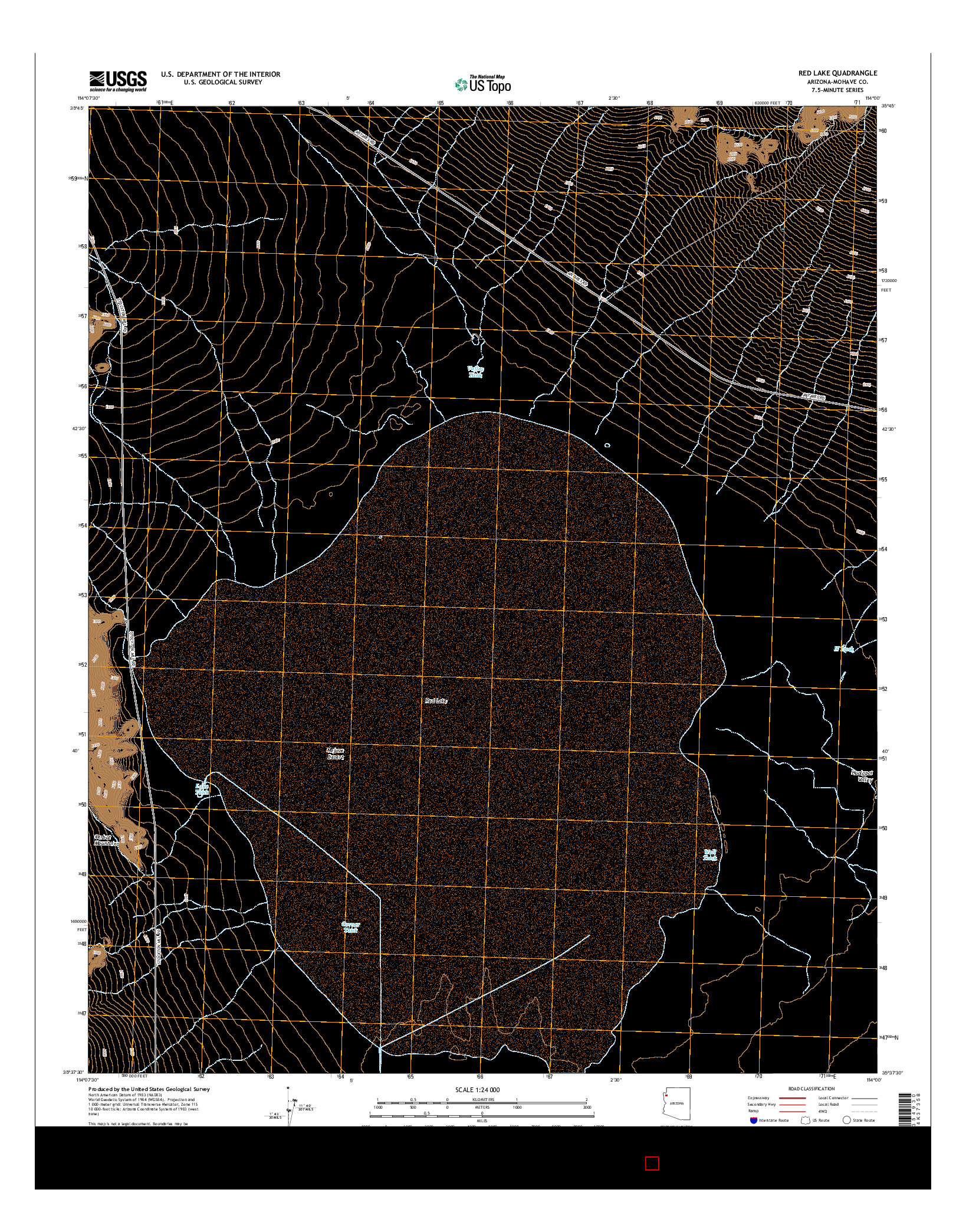 USGS US TOPO 7.5-MINUTE MAP FOR RED LAKE, AZ 2014