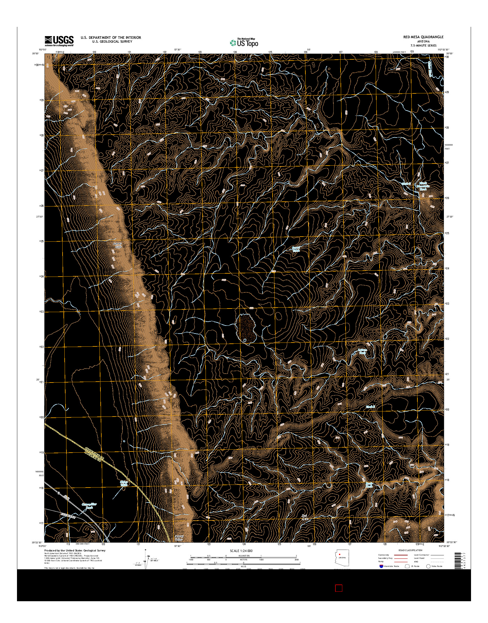 USGS US TOPO 7.5-MINUTE MAP FOR RED MESA, AZ 2014