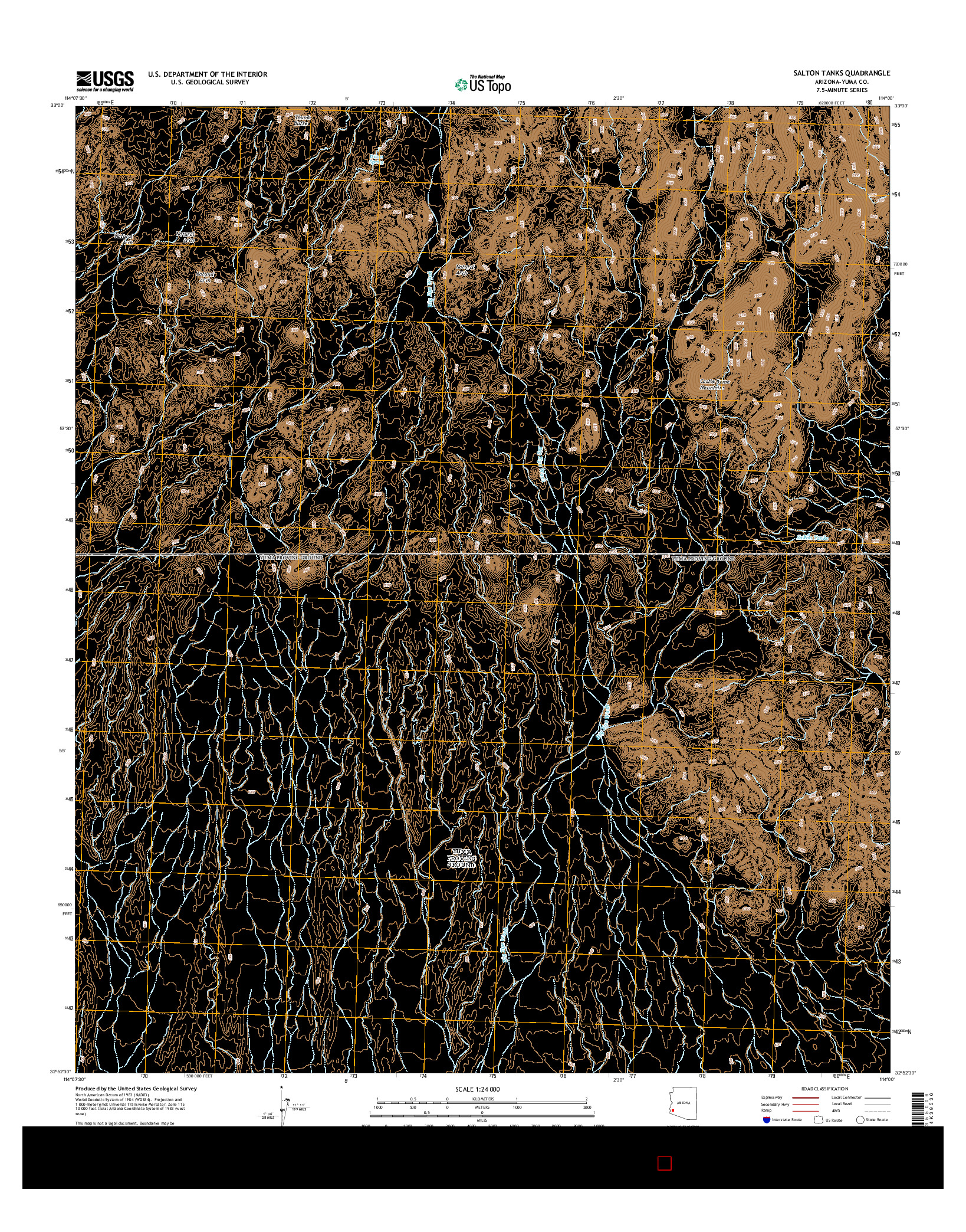 USGS US TOPO 7.5-MINUTE MAP FOR SALTON TANKS, AZ 2014