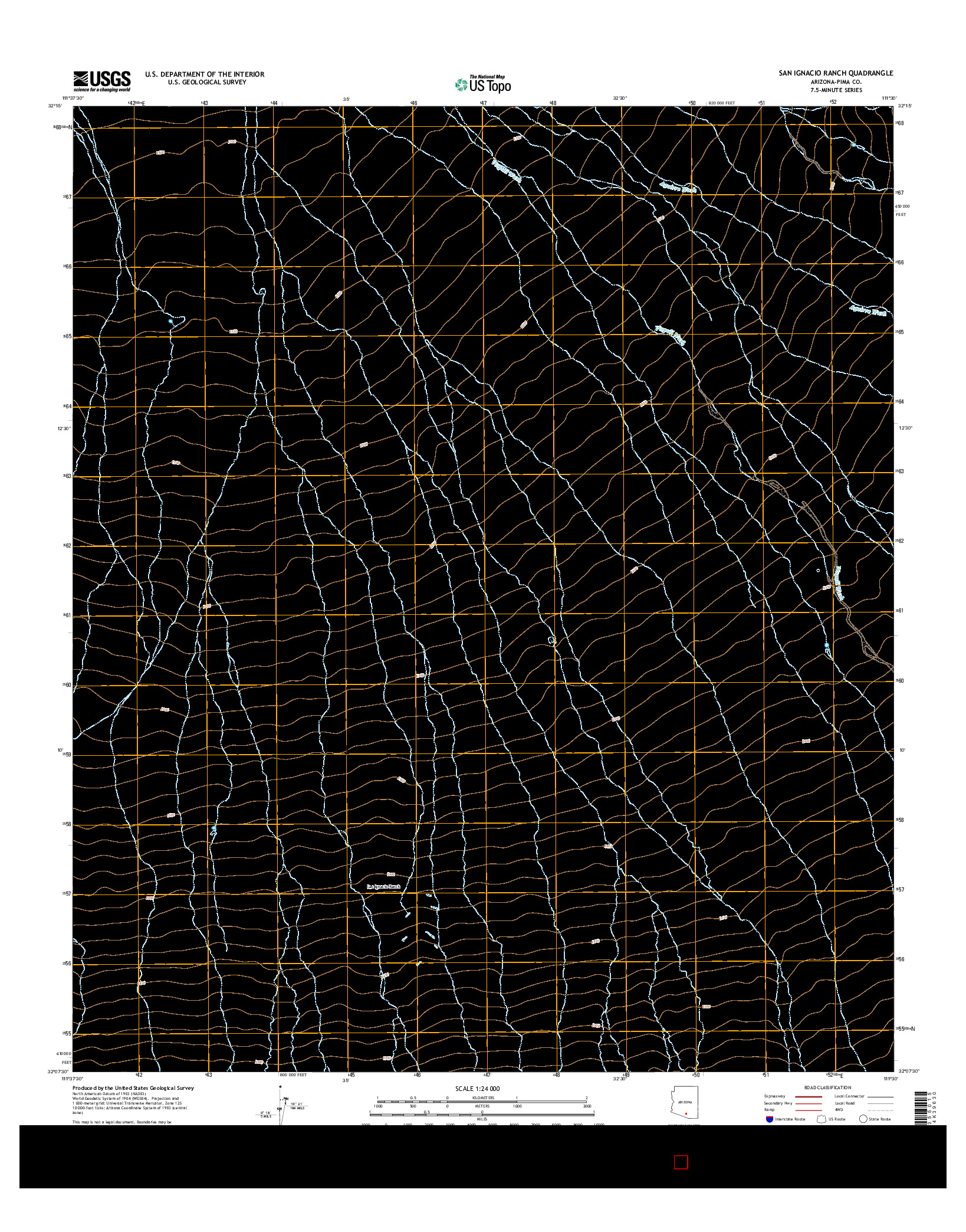 USGS US TOPO 7.5-MINUTE MAP FOR SAN IGNACIO RANCH, AZ 2014