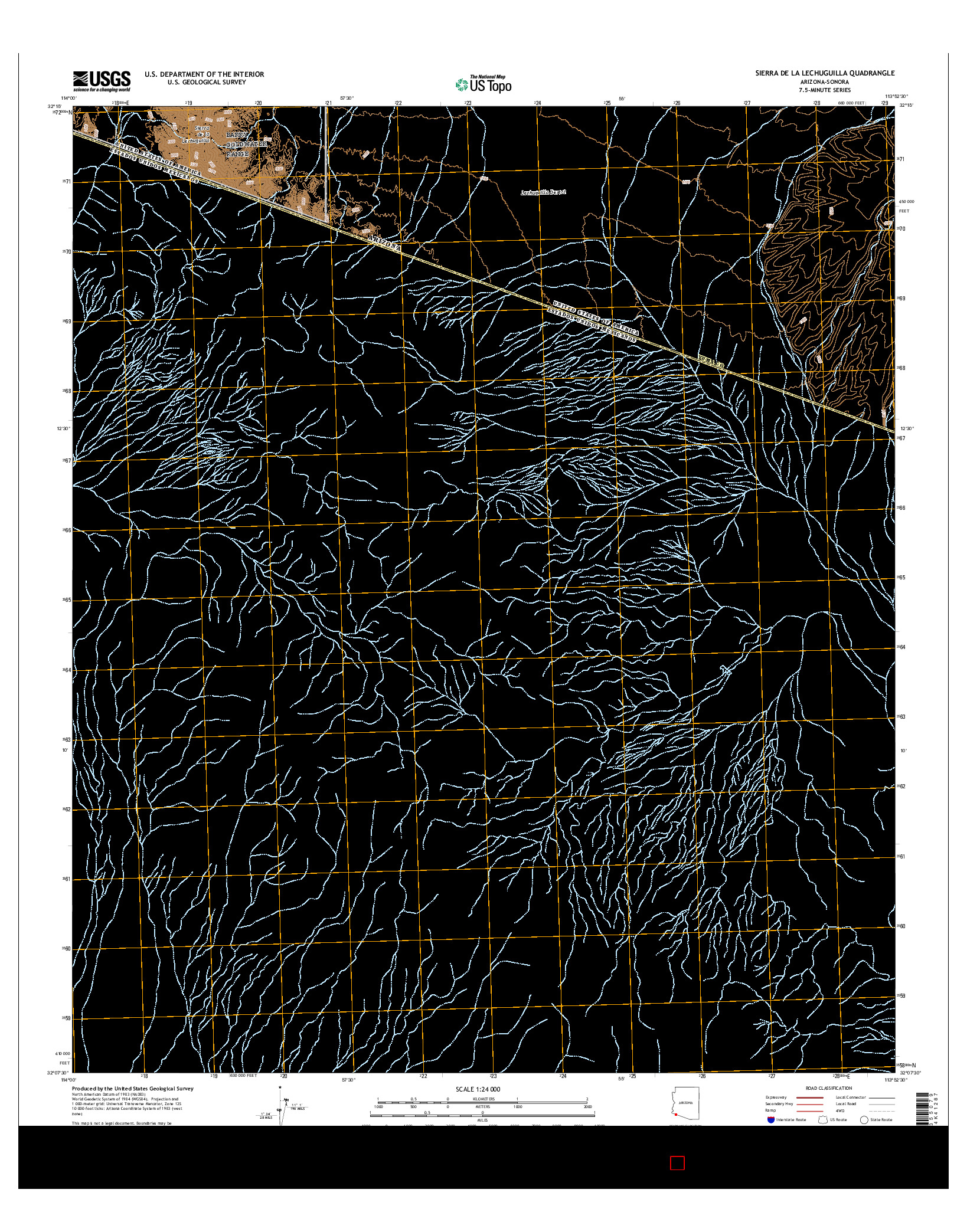 USGS US TOPO 7.5-MINUTE MAP FOR SIERRA DE LA LECHUGUILLA, AZ-SON 2014