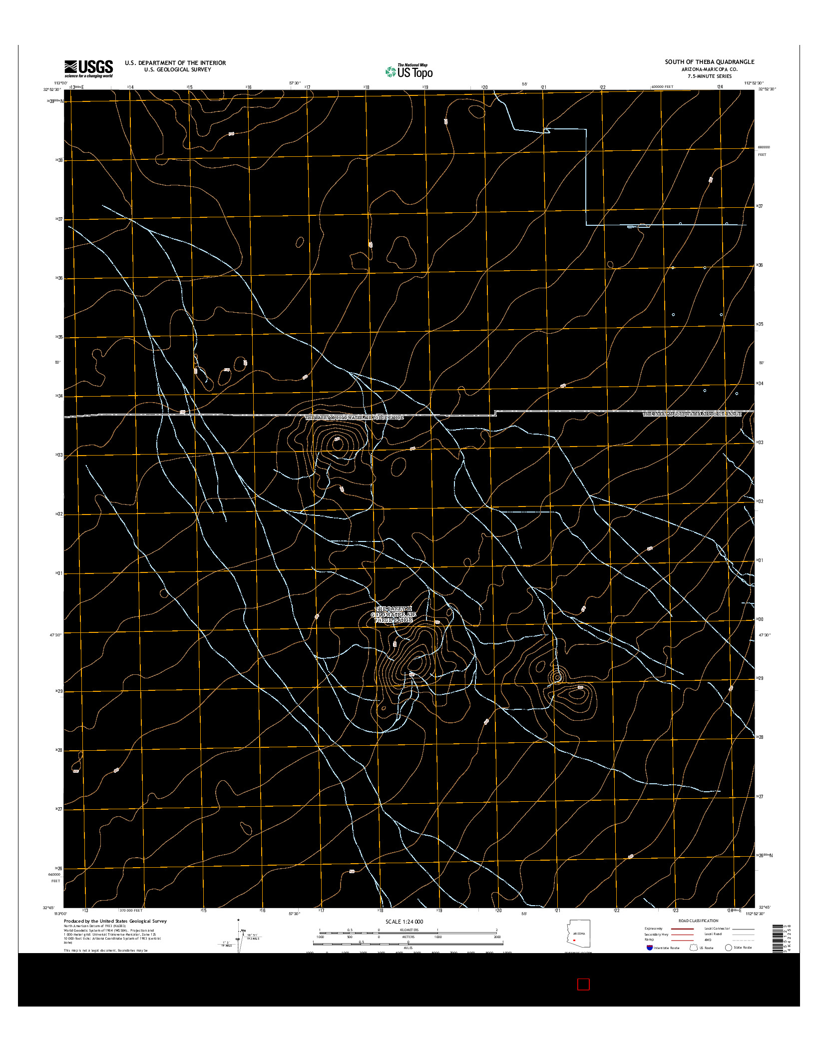USGS US TOPO 7.5-MINUTE MAP FOR SOUTH OF THEBA, AZ 2014