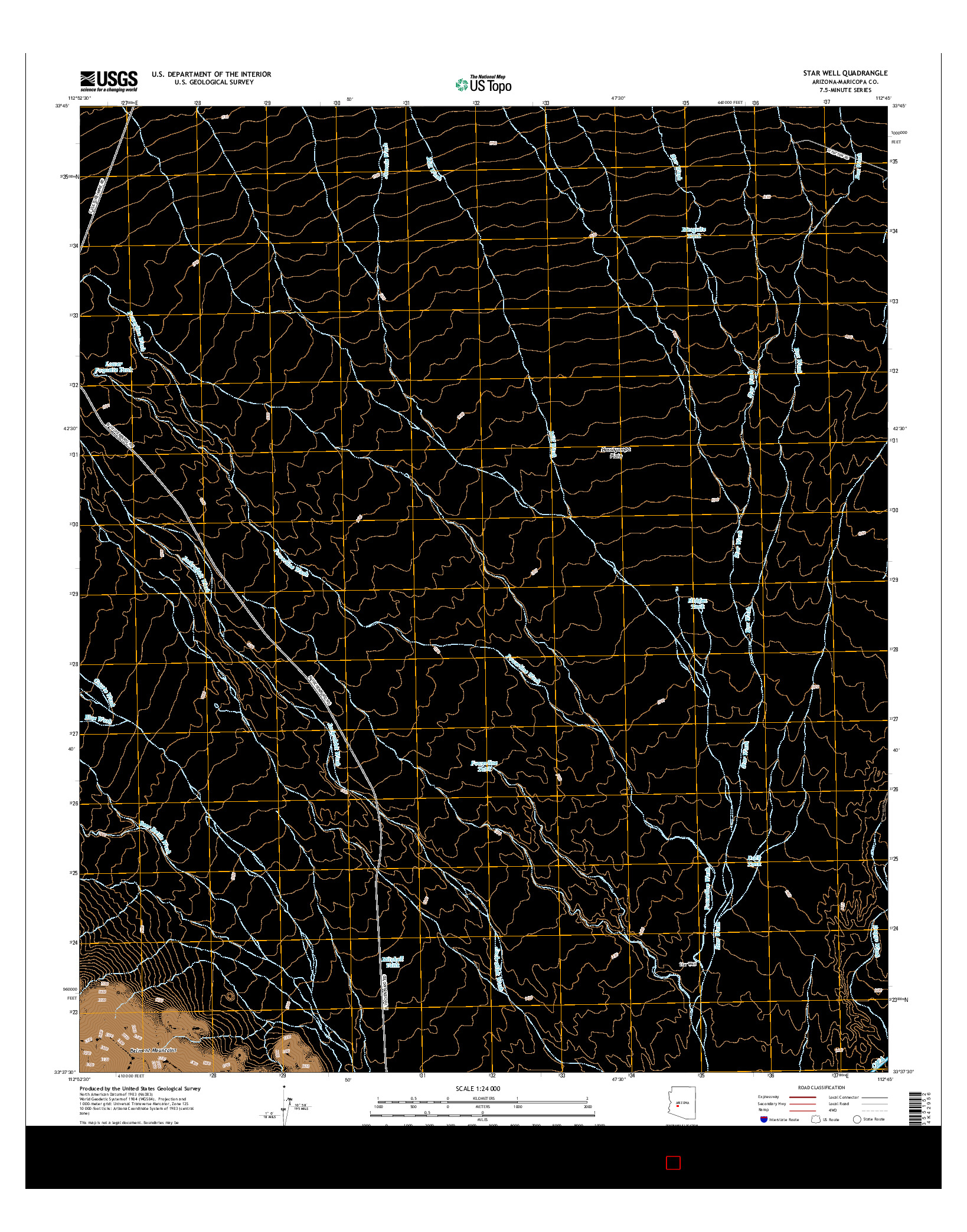 USGS US TOPO 7.5-MINUTE MAP FOR STAR WELL, AZ 2014