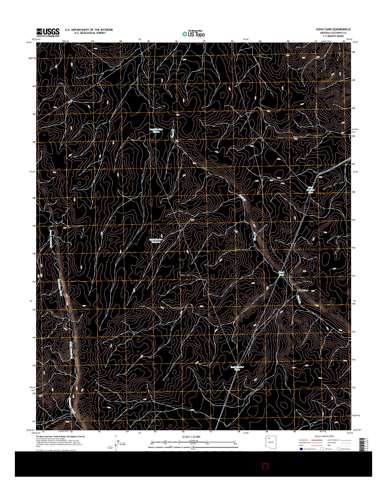USGS US TOPO 7.5-MINUTE MAP FOR SUPAI CAMP, AZ 2014