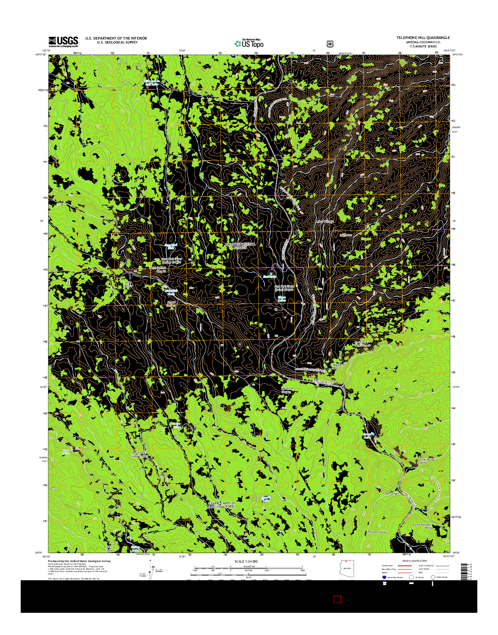 USGS US TOPO 7.5-MINUTE MAP FOR TELEPHONE HILL, AZ 2014