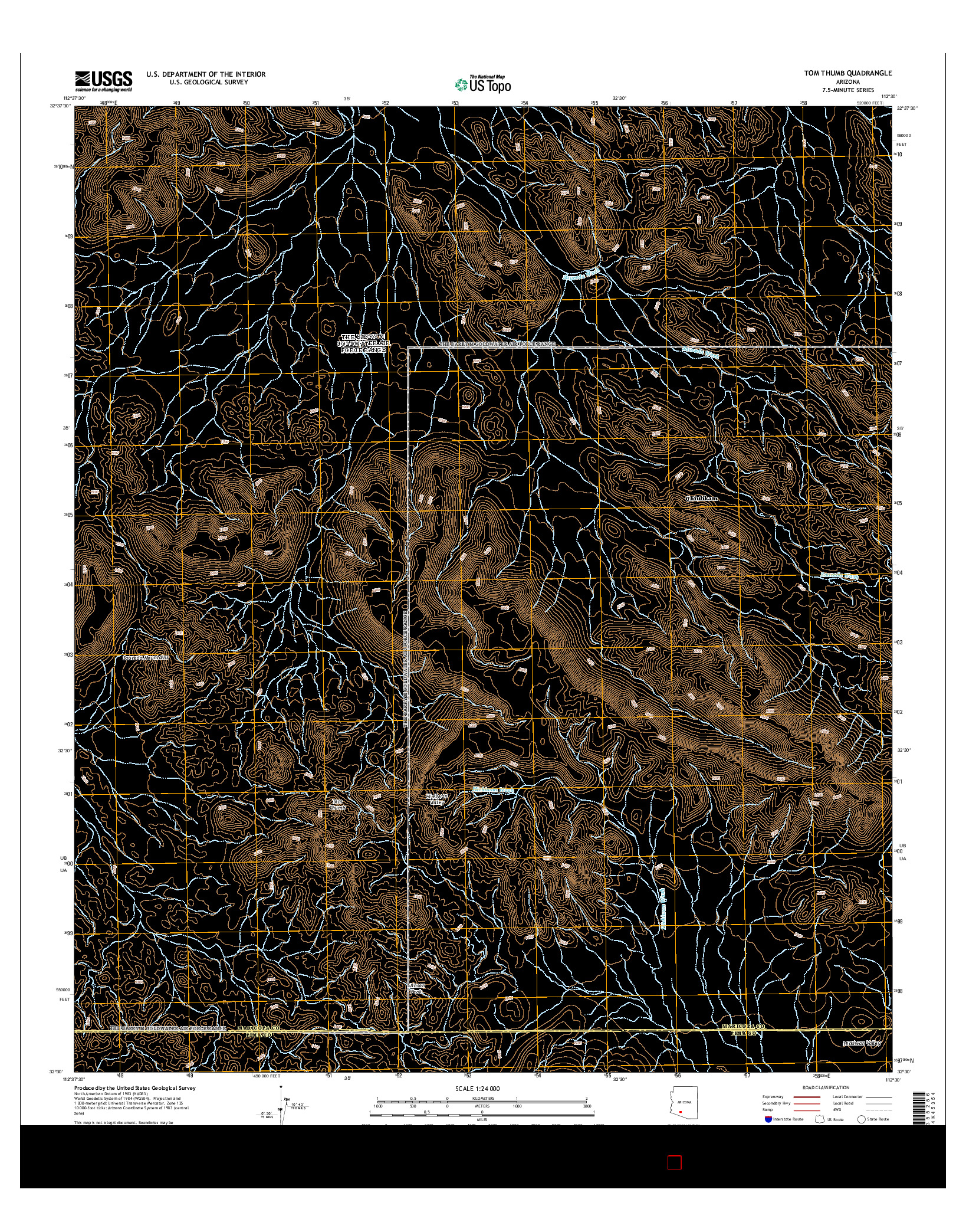 USGS US TOPO 7.5-MINUTE MAP FOR TOM THUMB, AZ 2014