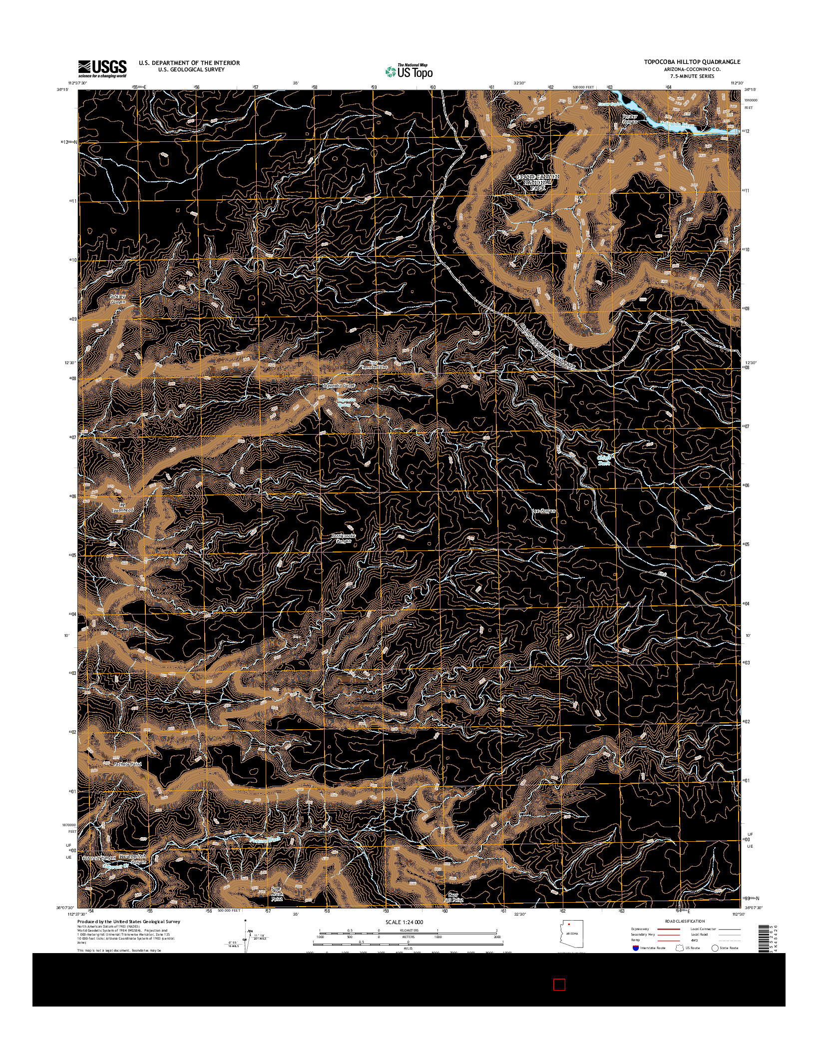 USGS US TOPO 7.5-MINUTE MAP FOR TOPOCOBA HILLTOP, AZ 2014