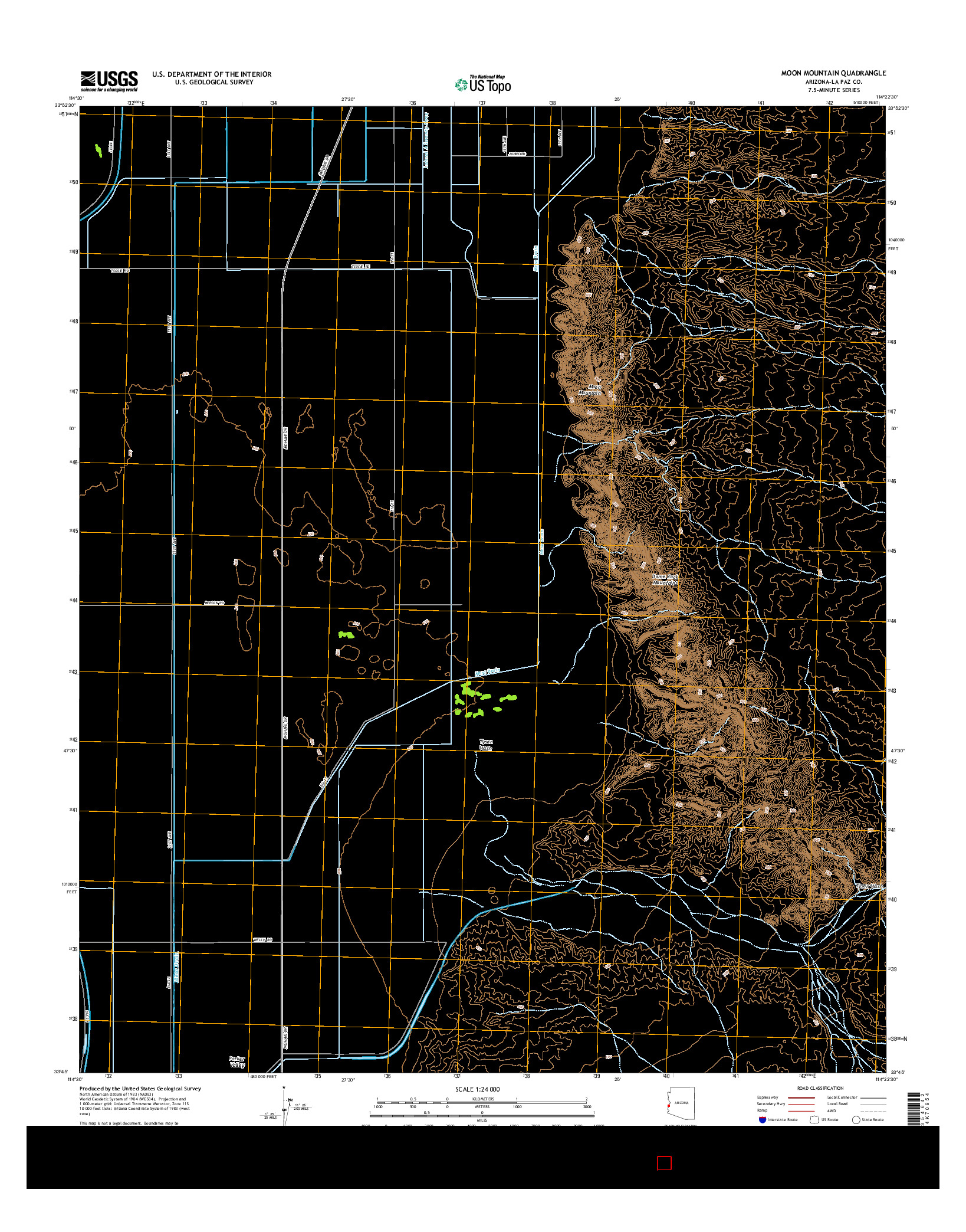 USGS US TOPO 7.5-MINUTE MAP FOR MOON MOUNTAIN, AZ 2014