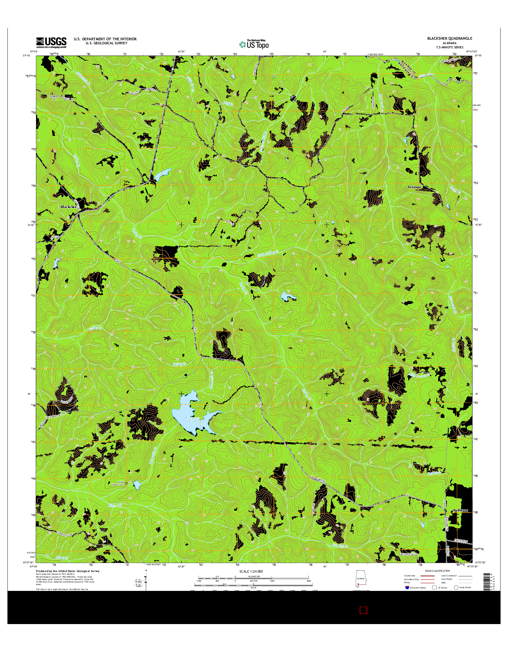 USGS US TOPO 7.5-MINUTE MAP FOR BLACKSHER, AL 2014