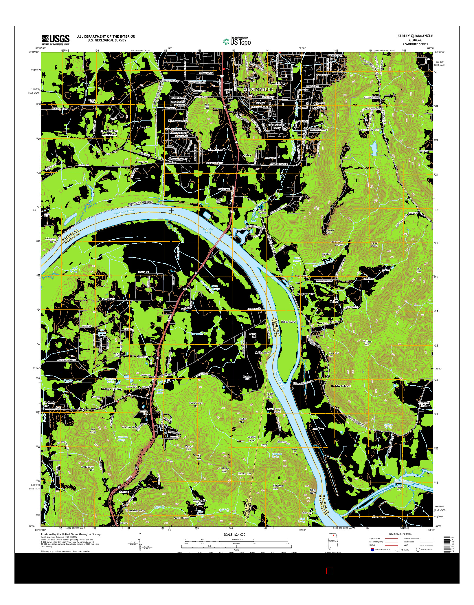 USGS US TOPO 7.5-MINUTE MAP FOR FARLEY, AL 2014