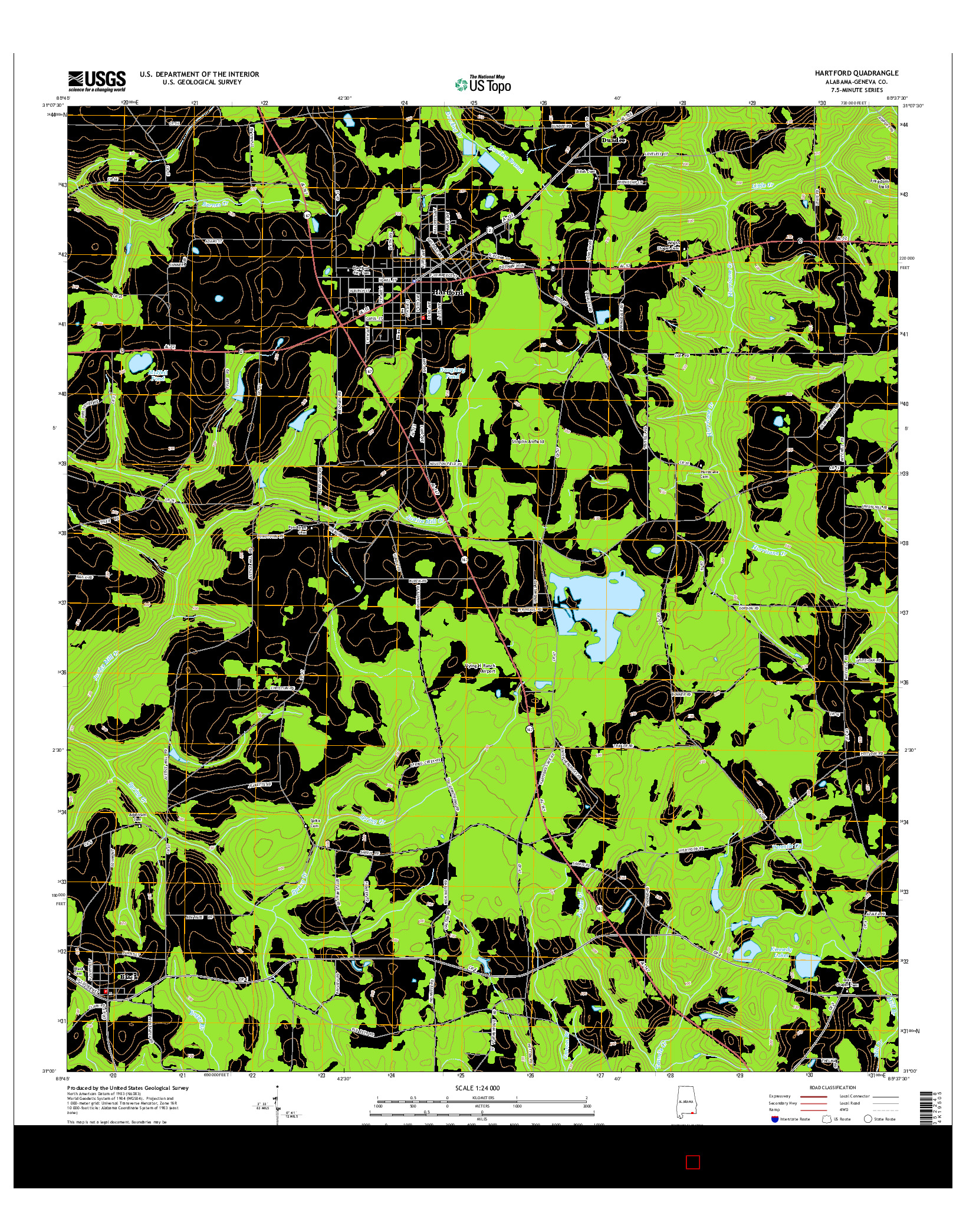 USGS US TOPO 7.5-MINUTE MAP FOR HARTFORD, AL 2014