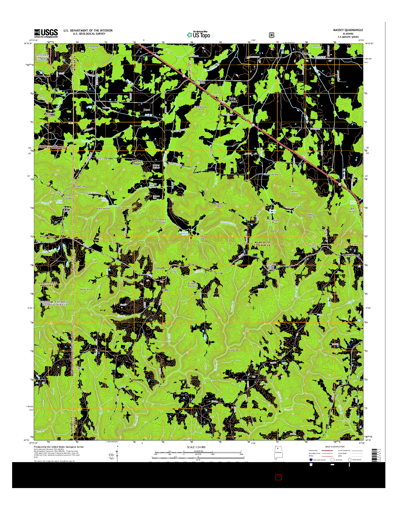 USGS US TOPO 7.5-MINUTE MAP FOR MASSEY, AL 2014