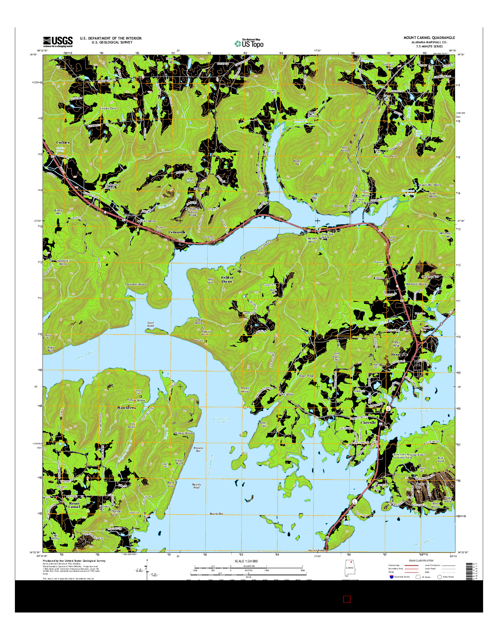 USGS US TOPO 7.5-MINUTE MAP FOR MOUNT CARMEL, AL 2014