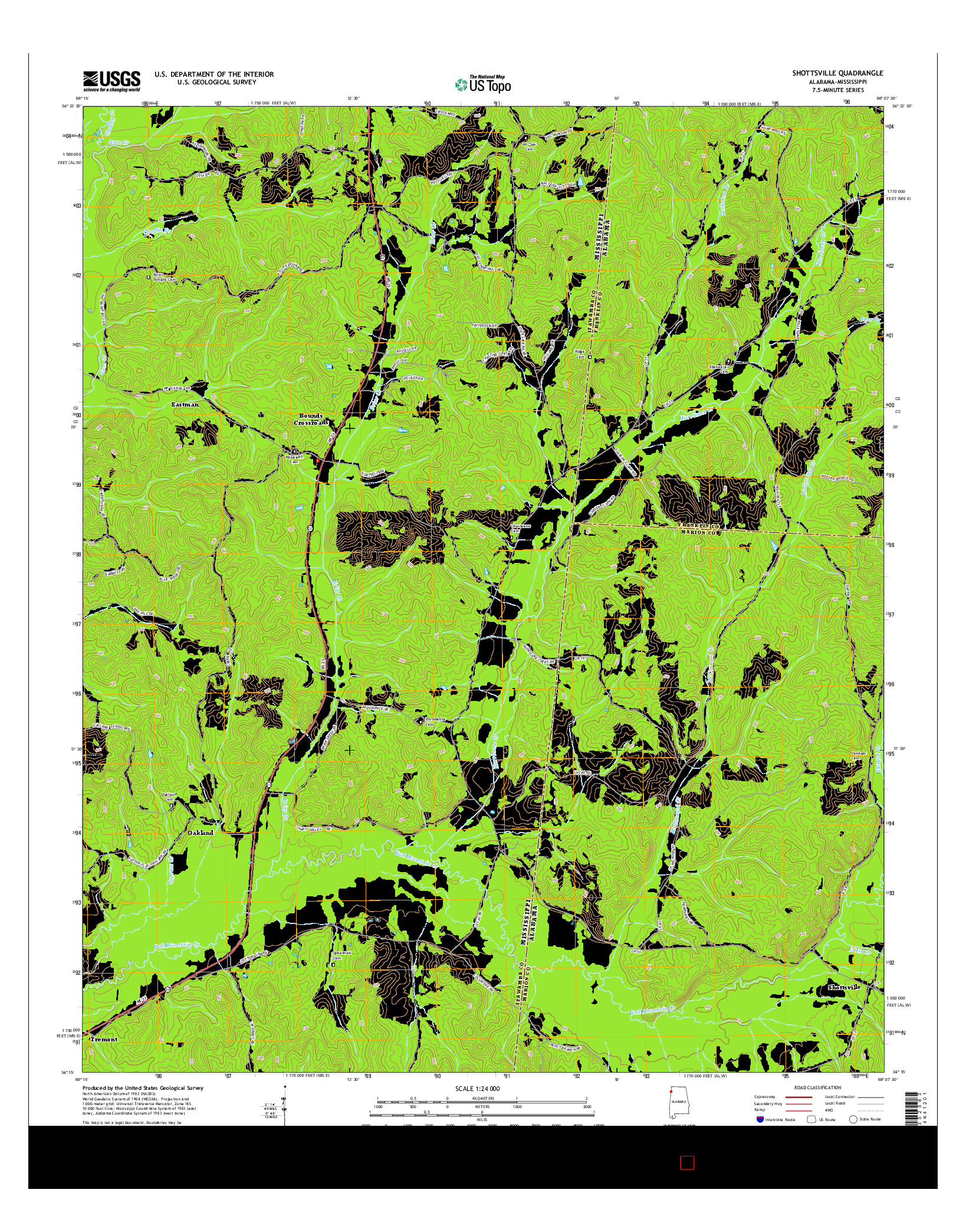 USGS US TOPO 7.5-MINUTE MAP FOR SHOTTSVILLE, AL-MS 2014