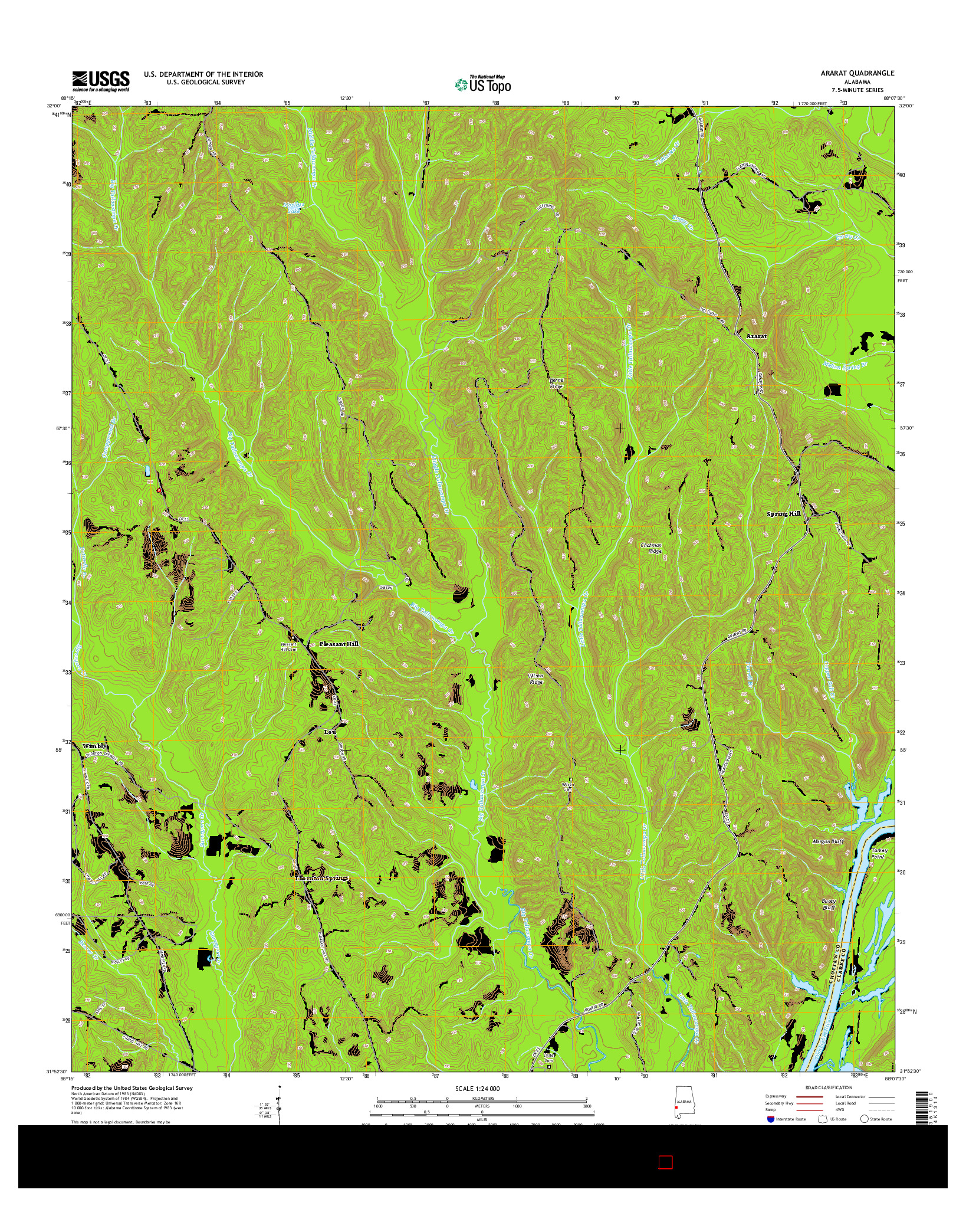 USGS US TOPO 7.5-MINUTE MAP FOR ARARAT, AL 2014