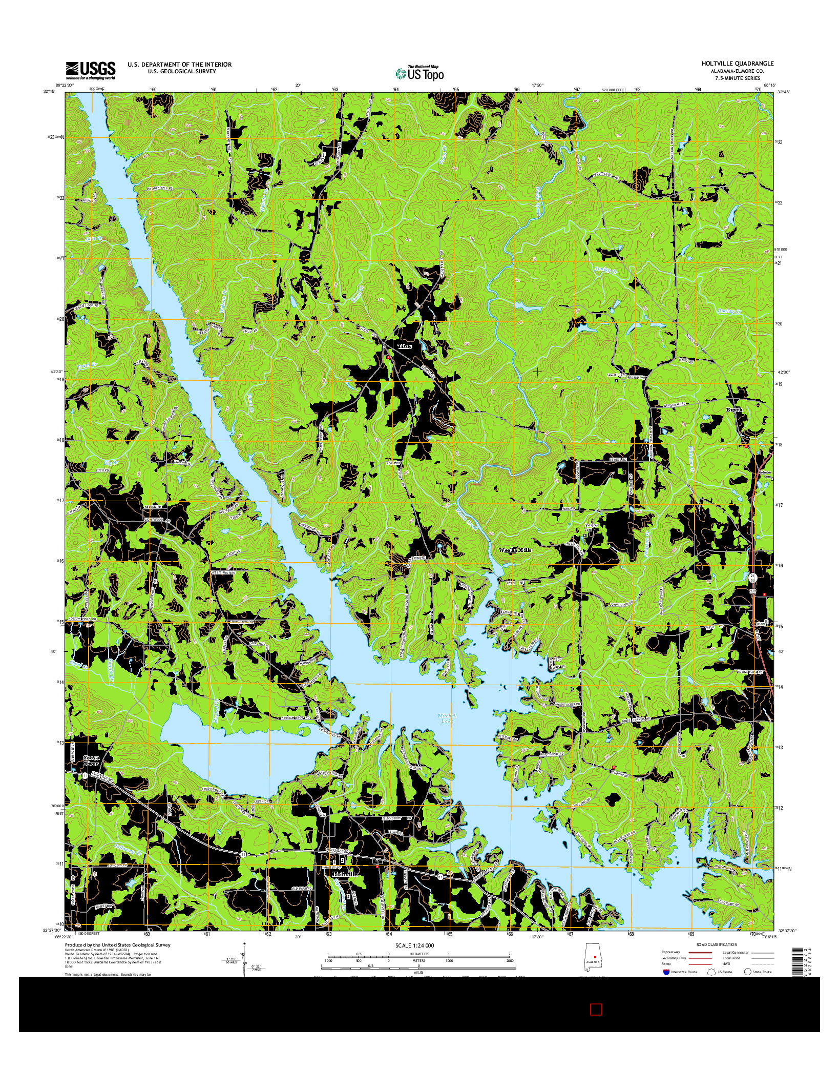 USGS US TOPO 7.5-MINUTE MAP FOR HOLTVILLE, AL 2014