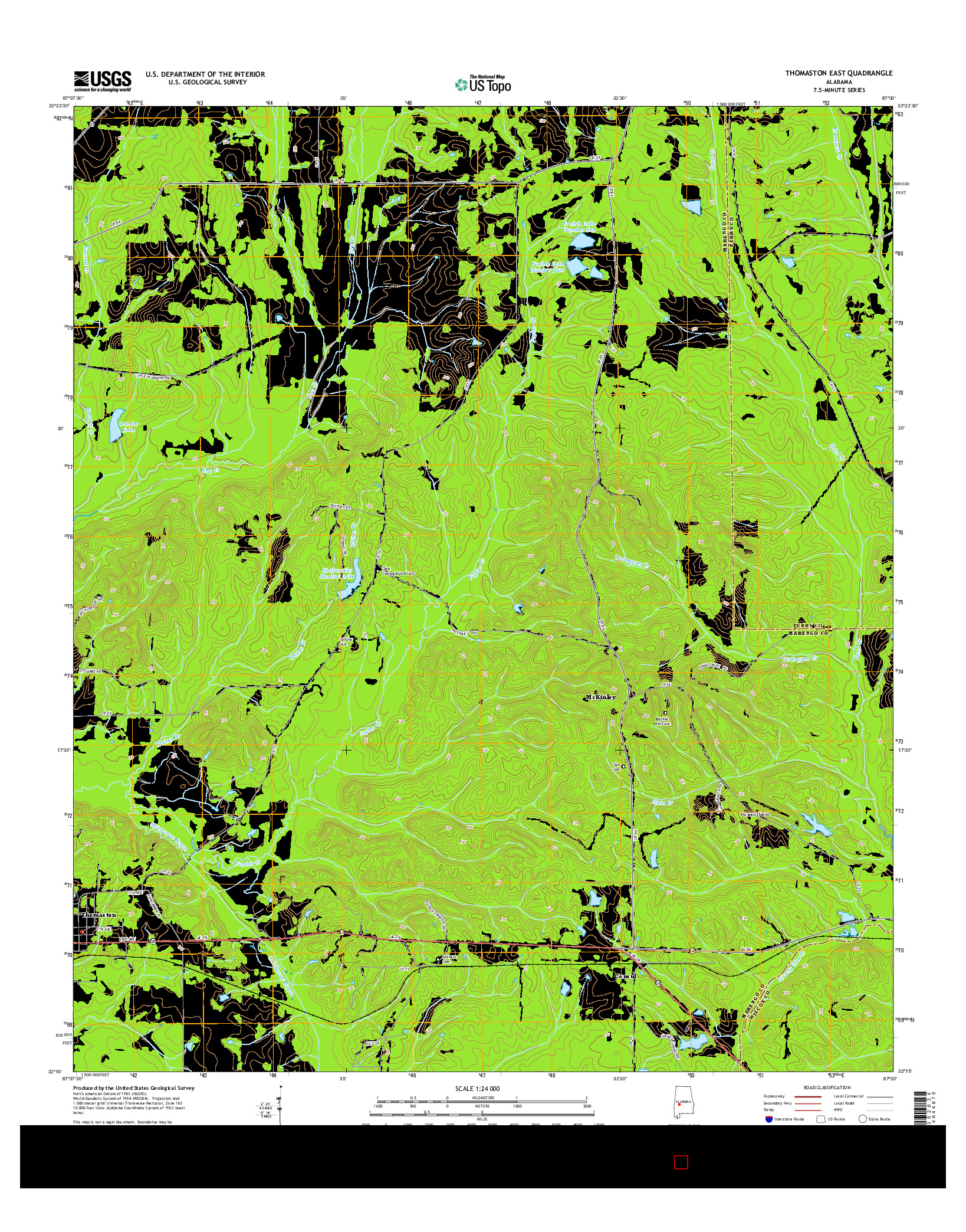 USGS US TOPO 7.5-MINUTE MAP FOR THOMASTON EAST, AL 2014