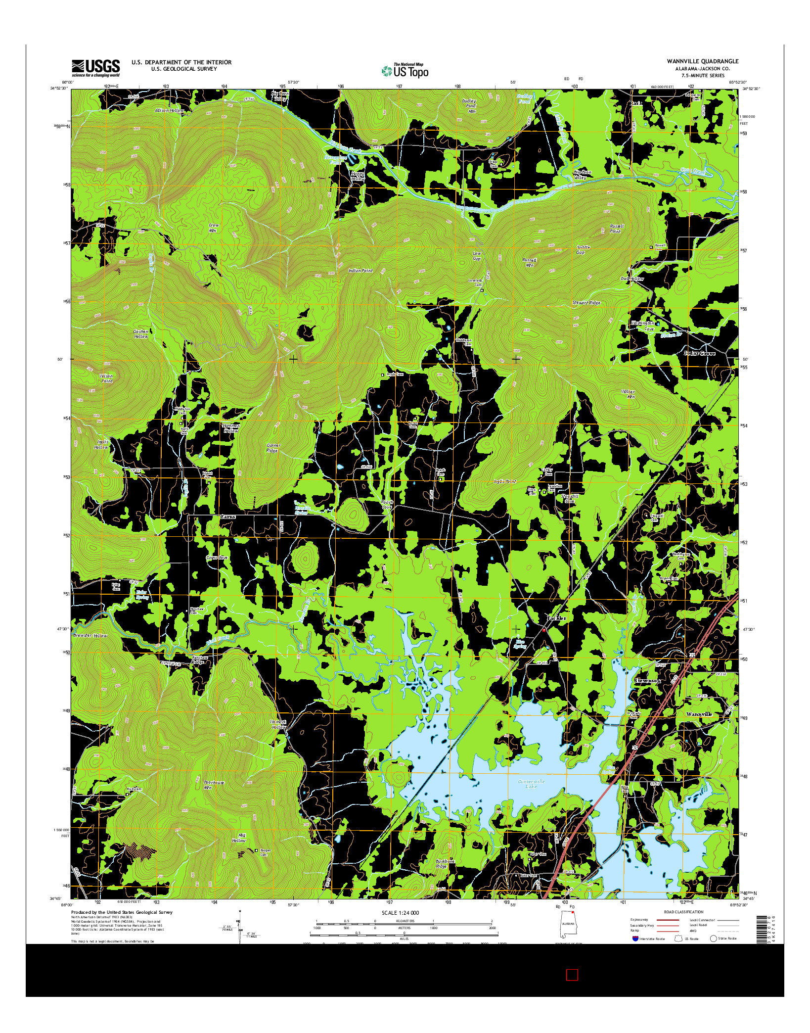 USGS US TOPO 7.5-MINUTE MAP FOR WANNVILLE, AL 2014