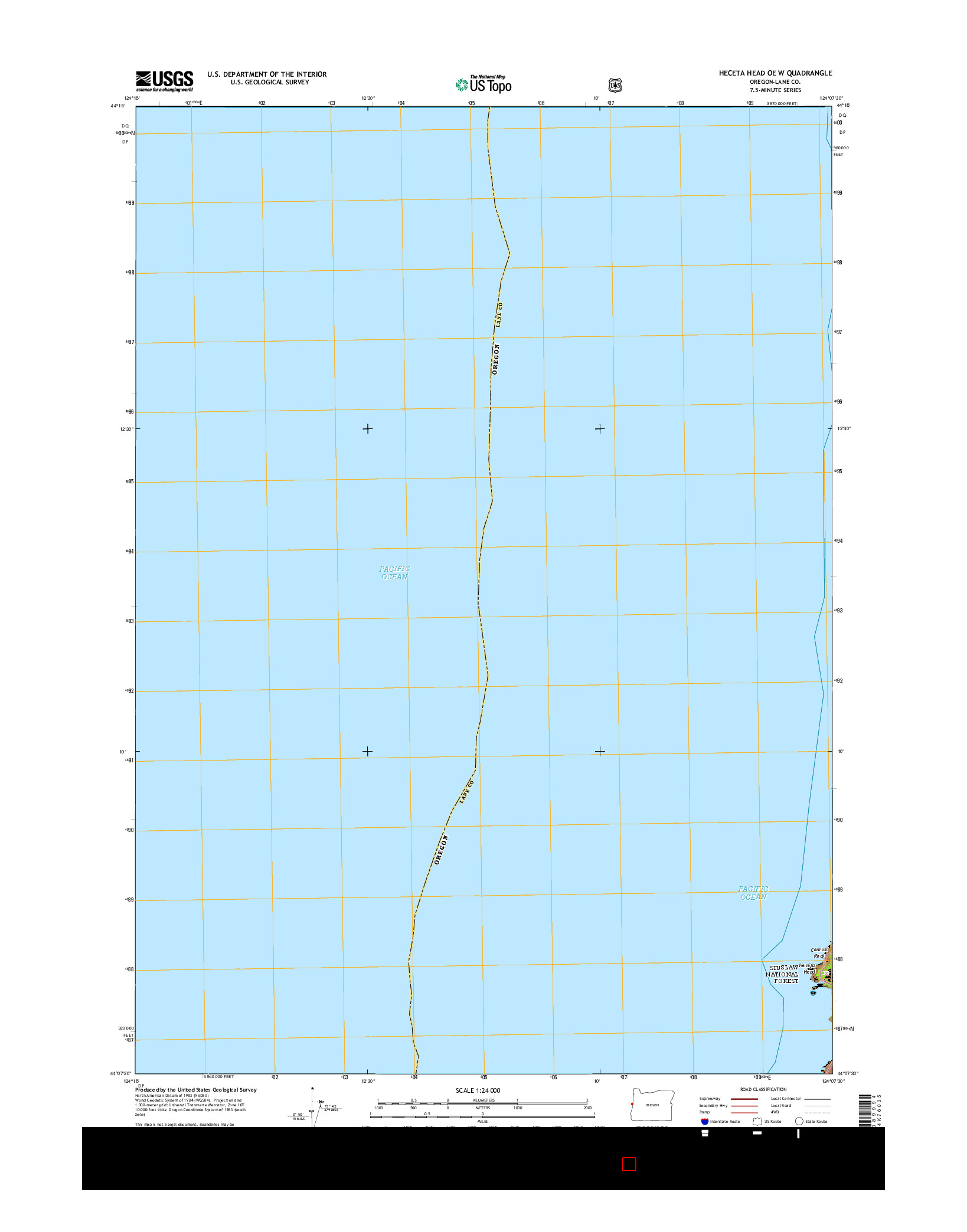 USGS US TOPO 7.5-MINUTE MAP FOR HECETA HEAD OE W, OR 2014