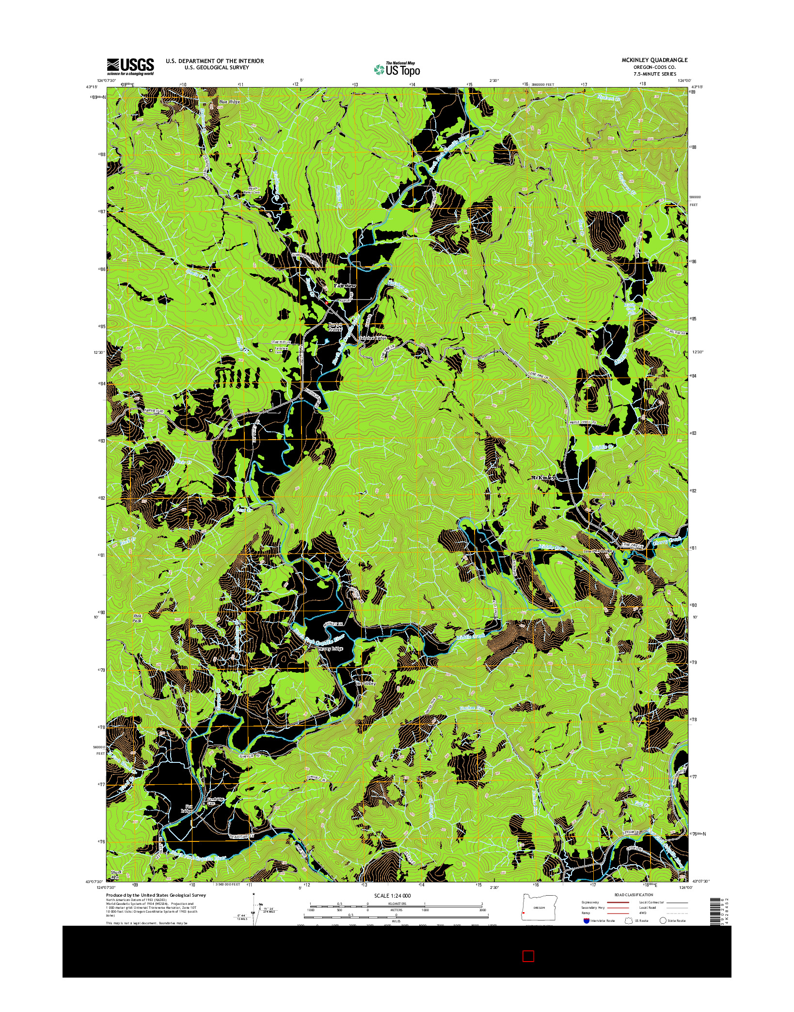 USGS US TOPO 7.5-MINUTE MAP FOR MCKINLEY, OR 2014