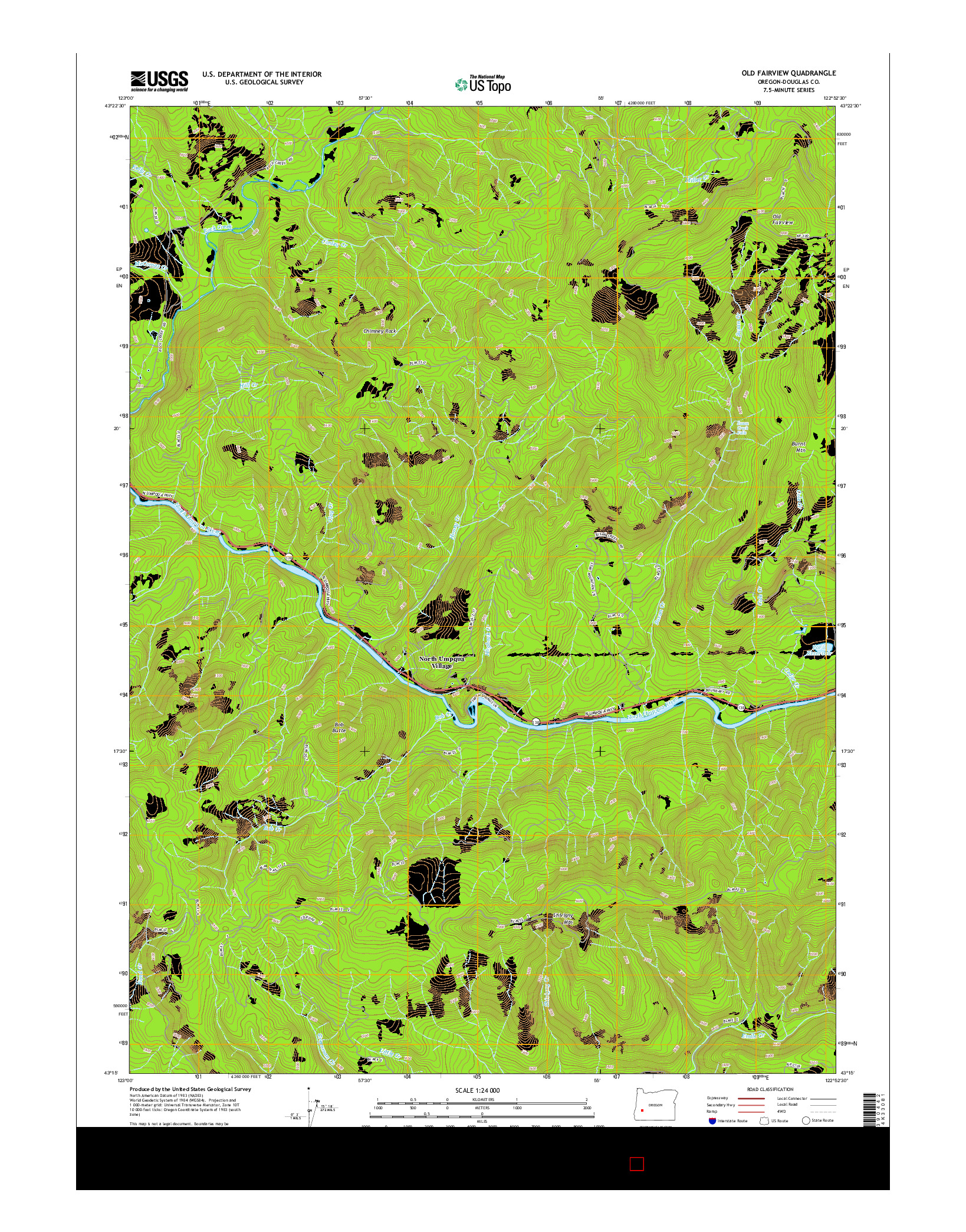 USGS US TOPO 7.5-MINUTE MAP FOR OLD FAIRVIEW, OR 2014