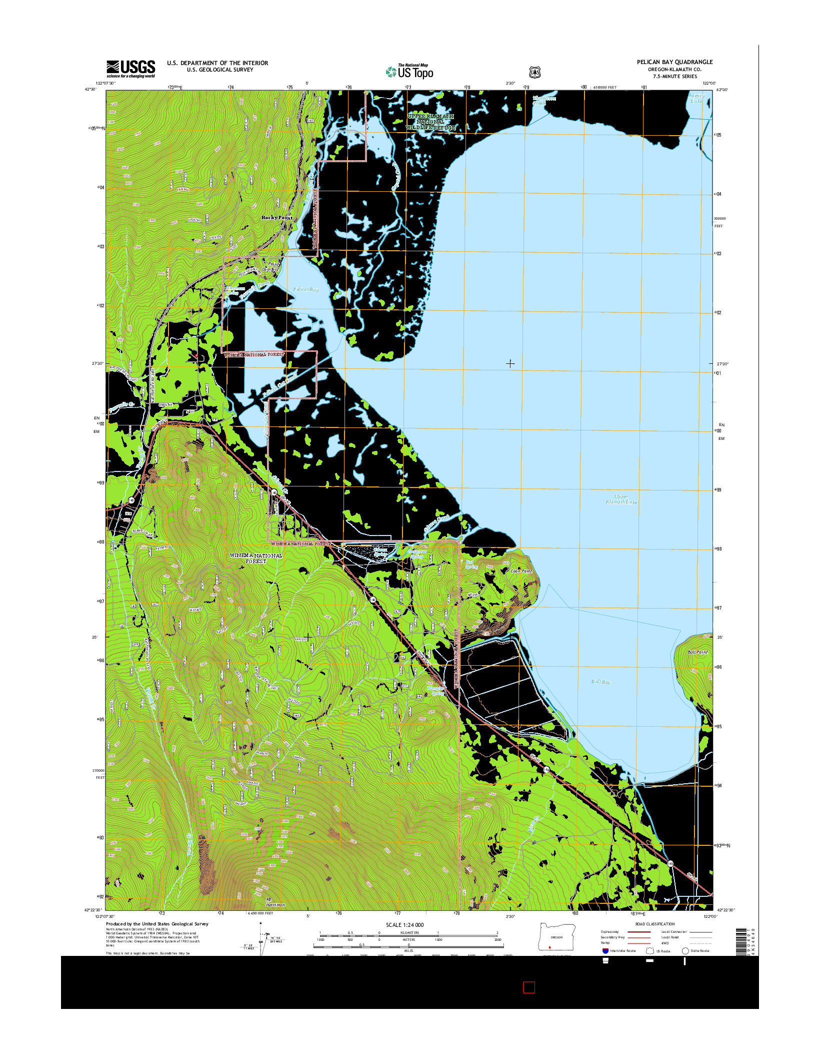 USGS US TOPO 7.5-MINUTE MAP FOR PELICAN BAY, OR 2014