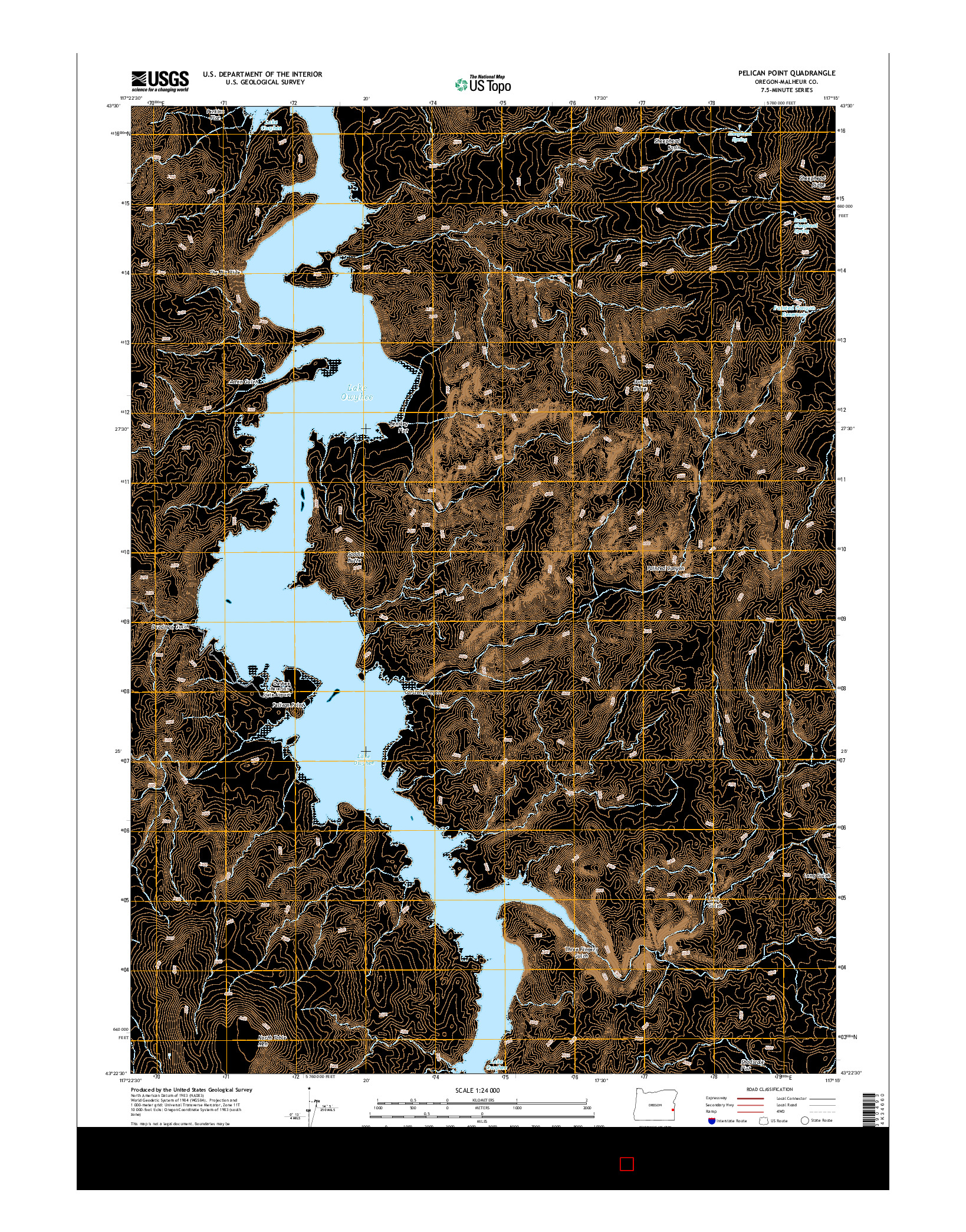 USGS US TOPO 7.5-MINUTE MAP FOR PELICAN POINT, OR 2014