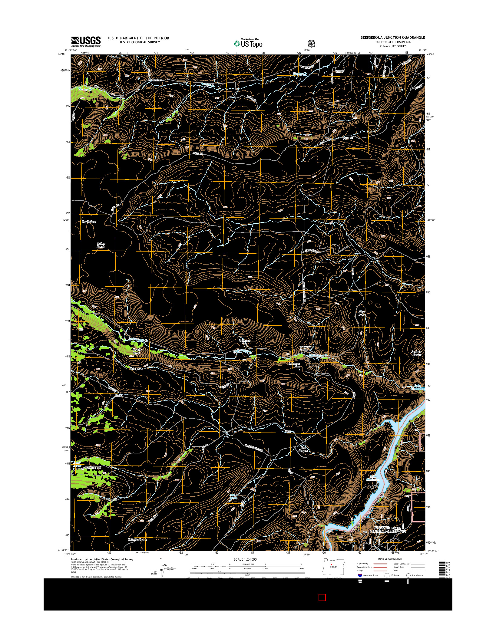 USGS US TOPO 7.5-MINUTE MAP FOR SEEKSEEQUA JUNCTION, OR 2014