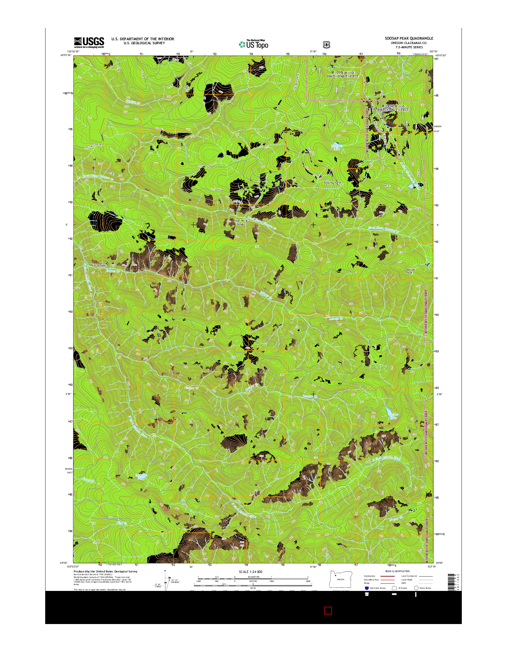 USGS US TOPO 7.5-MINUTE MAP FOR SOOSAP PEAK, OR 2014