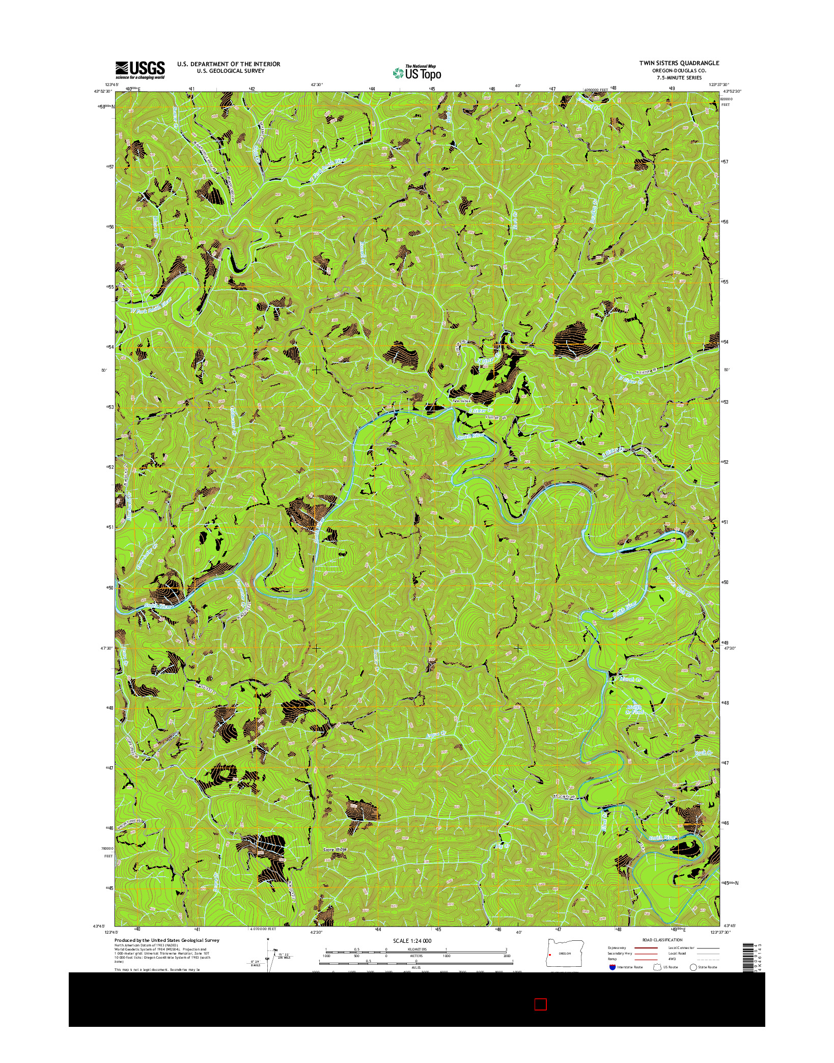 USGS US TOPO 7.5-MINUTE MAP FOR TWIN SISTERS, OR 2014