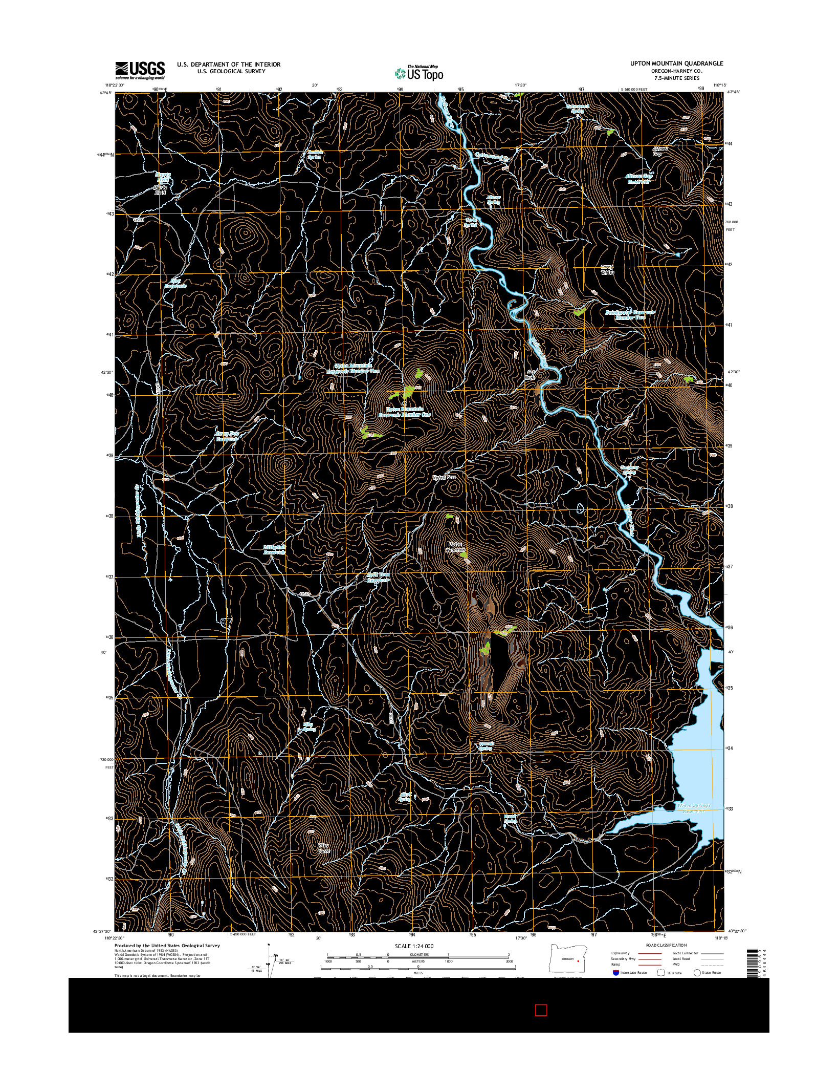 USGS US TOPO 7.5-MINUTE MAP FOR UPTON MOUNTAIN, OR 2014