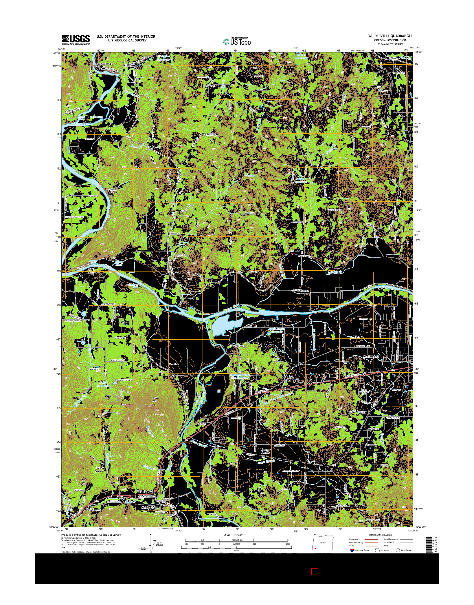 USGS US TOPO 7.5-MINUTE MAP FOR WILDERVILLE, OR 2014