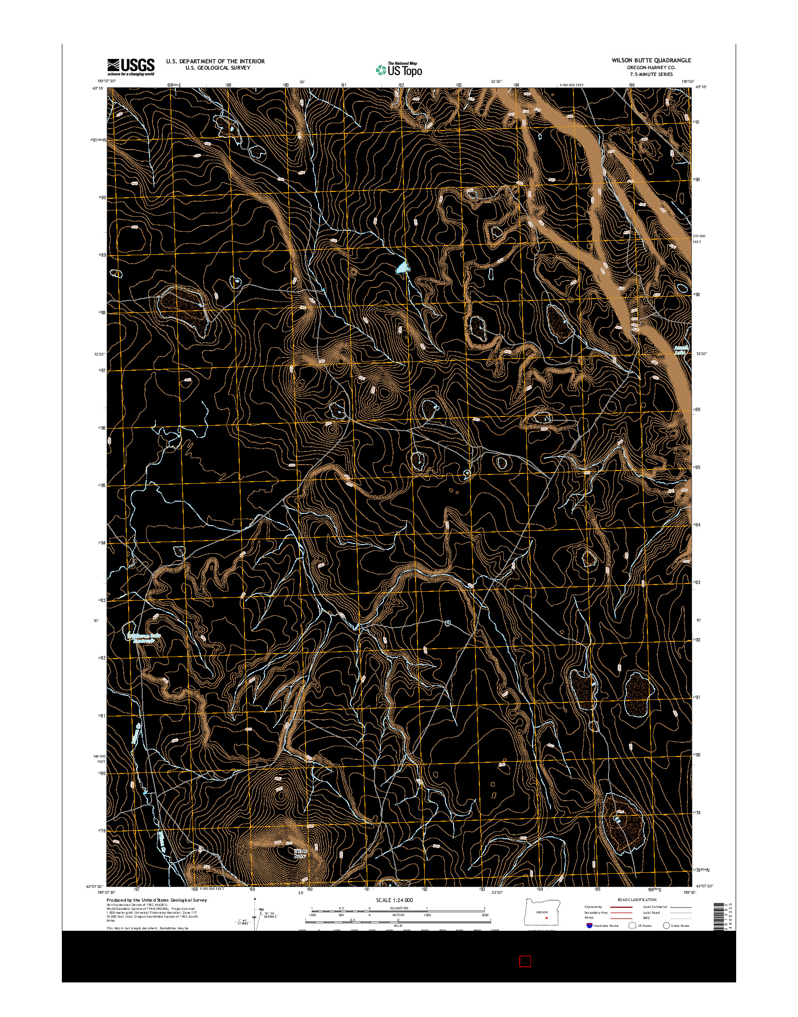 USGS US TOPO 7.5-MINUTE MAP FOR WILSON BUTTE, OR 2014