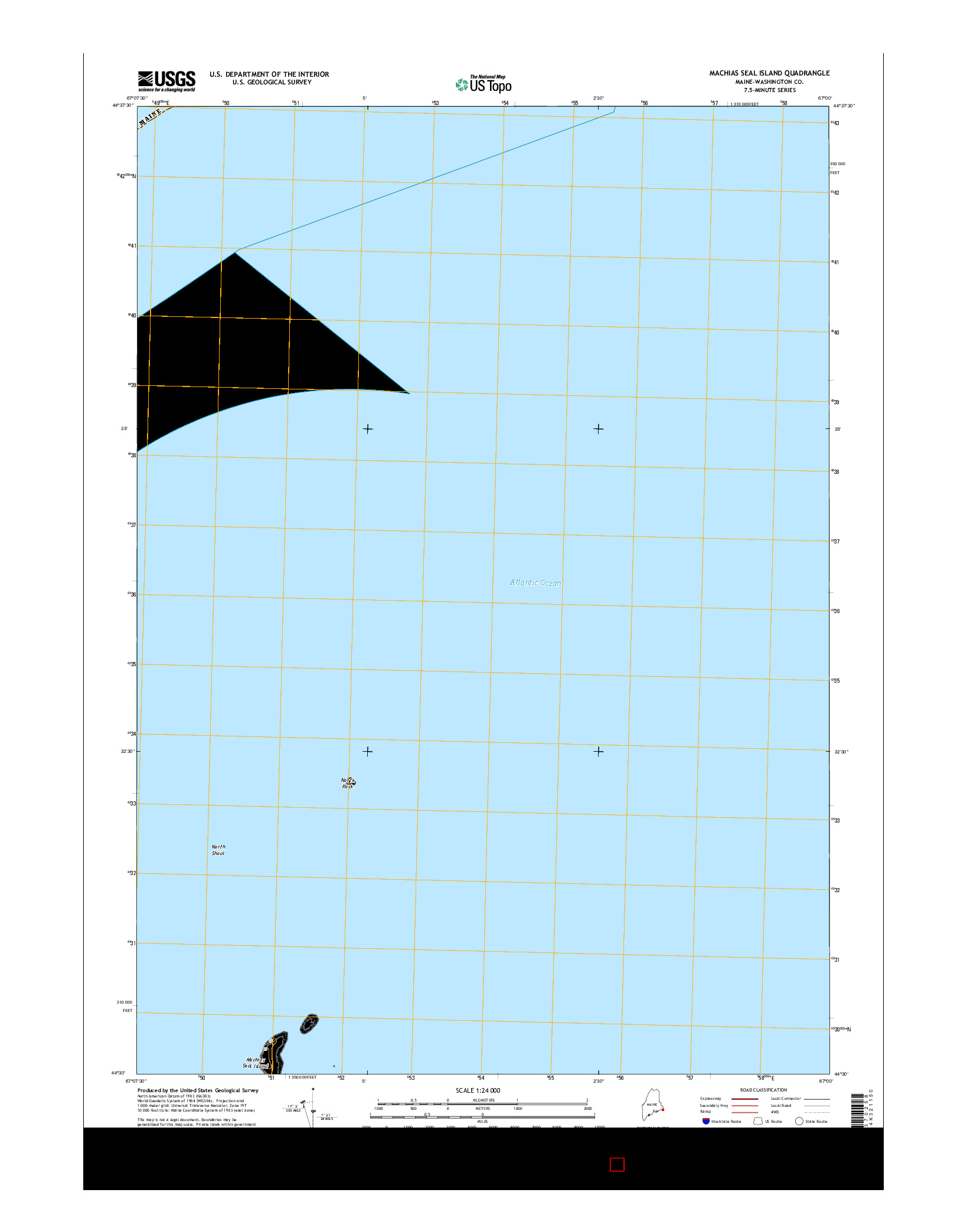 USGS US TOPO 7.5-MINUTE MAP FOR MACHIAS SEAL ISLAND, ME 2014