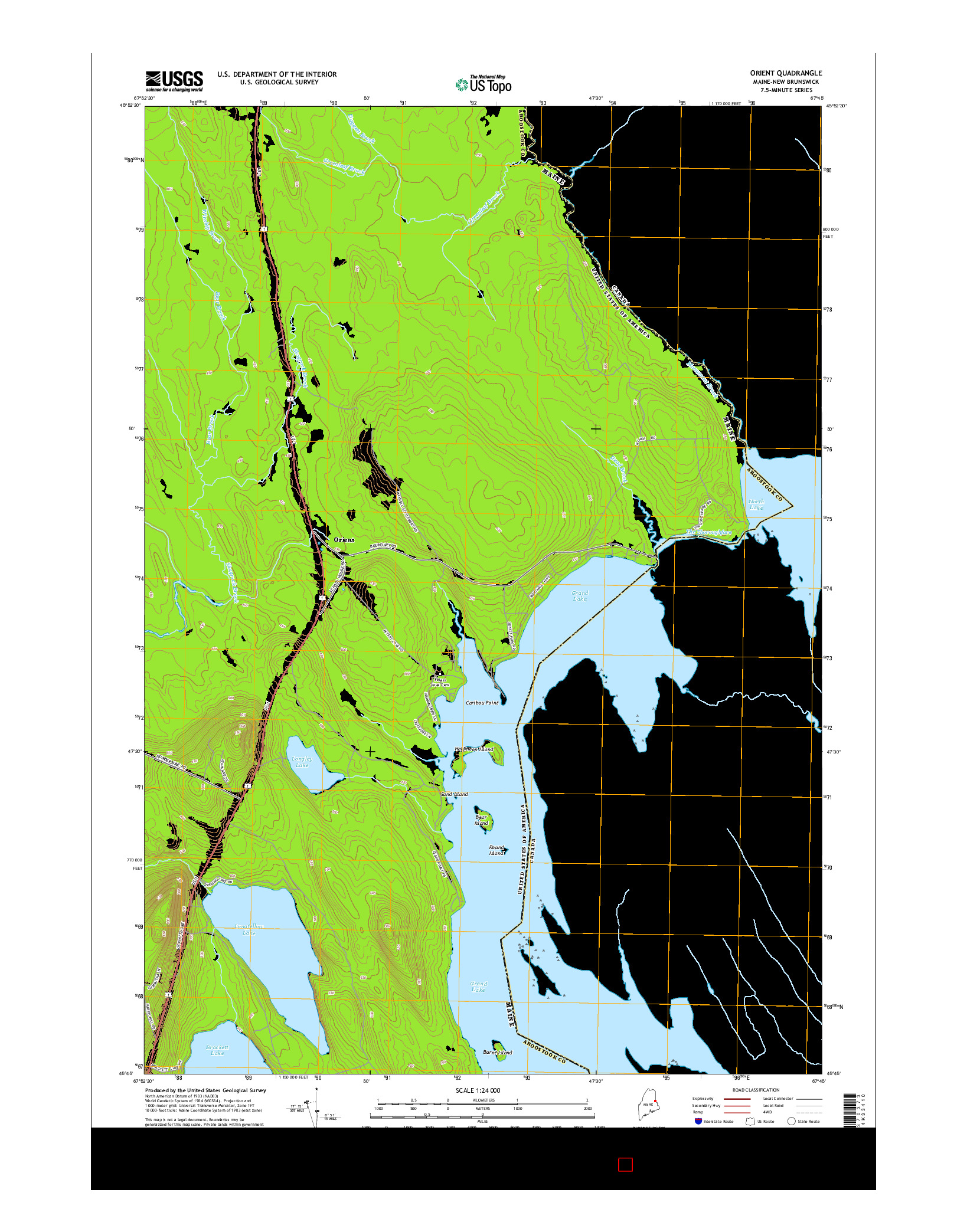 USGS US TOPO 7.5-MINUTE MAP FOR ORIENT, ME-NB 2014