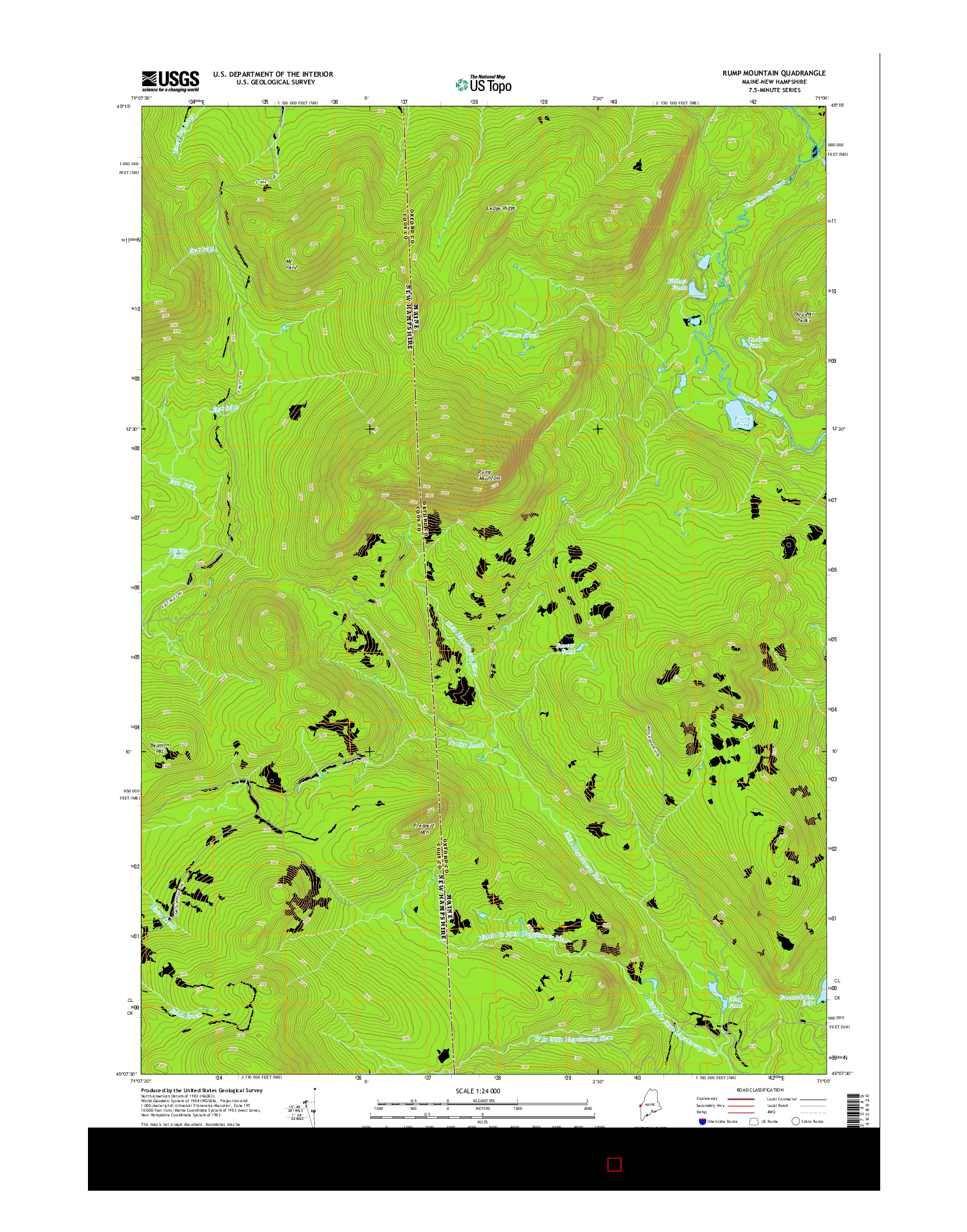 USGS US TOPO 7.5-MINUTE MAP FOR RUMP MOUNTAIN, ME-NH 2014