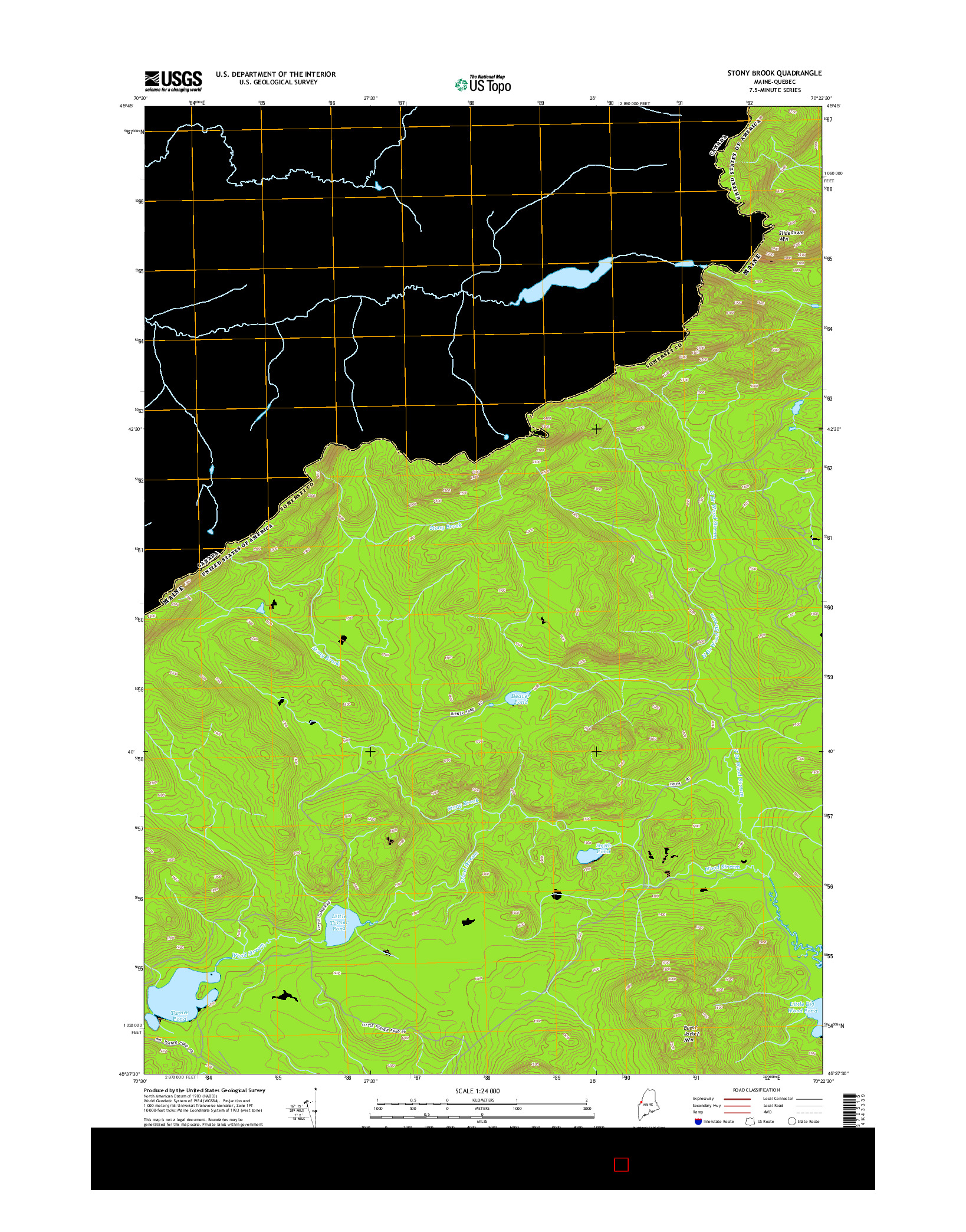 USGS US TOPO 7.5-MINUTE MAP FOR STONY BROOK, ME-QC 2014