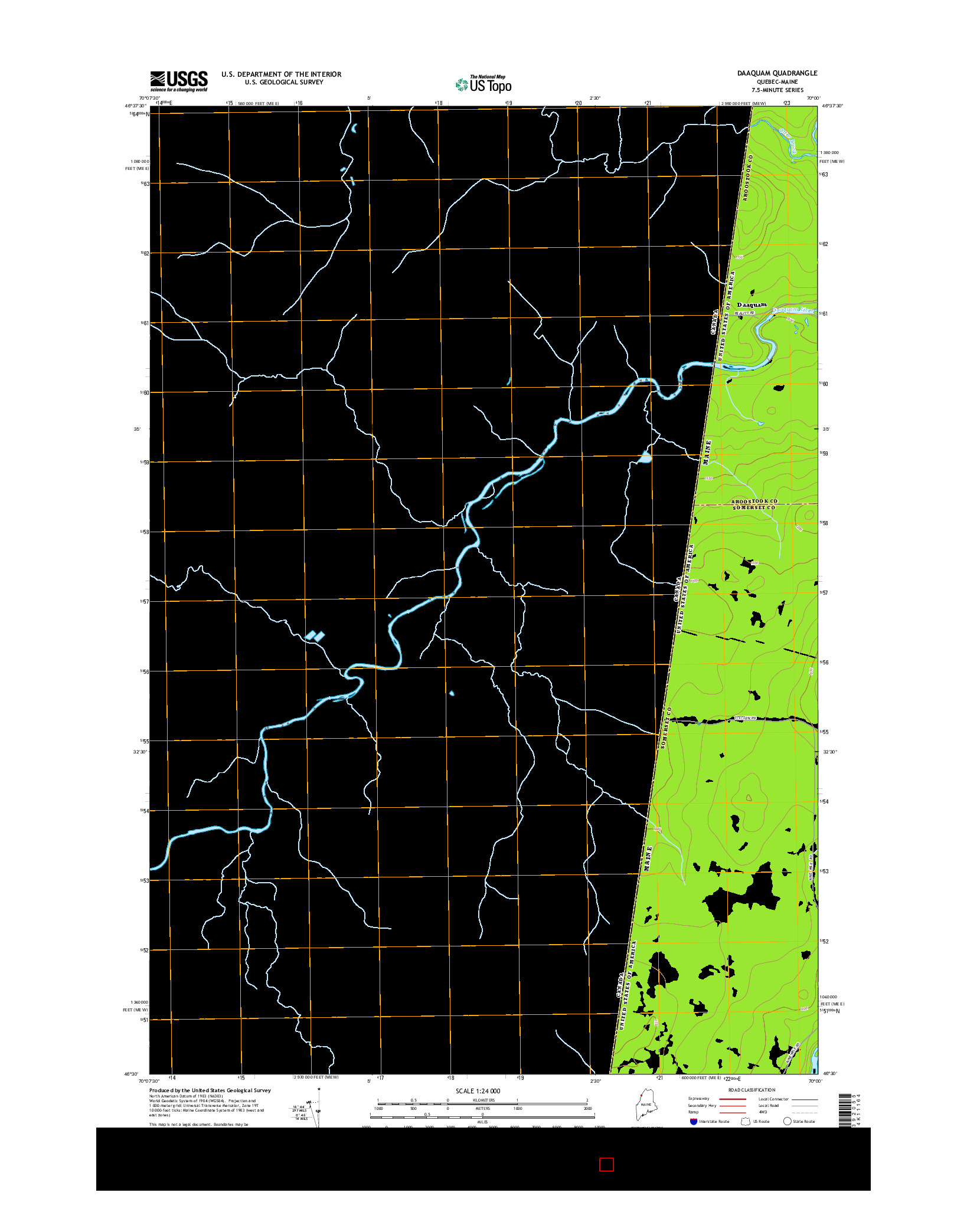 USGS US TOPO 7.5-MINUTE MAP FOR DAAQUAM, QC-ME 2014