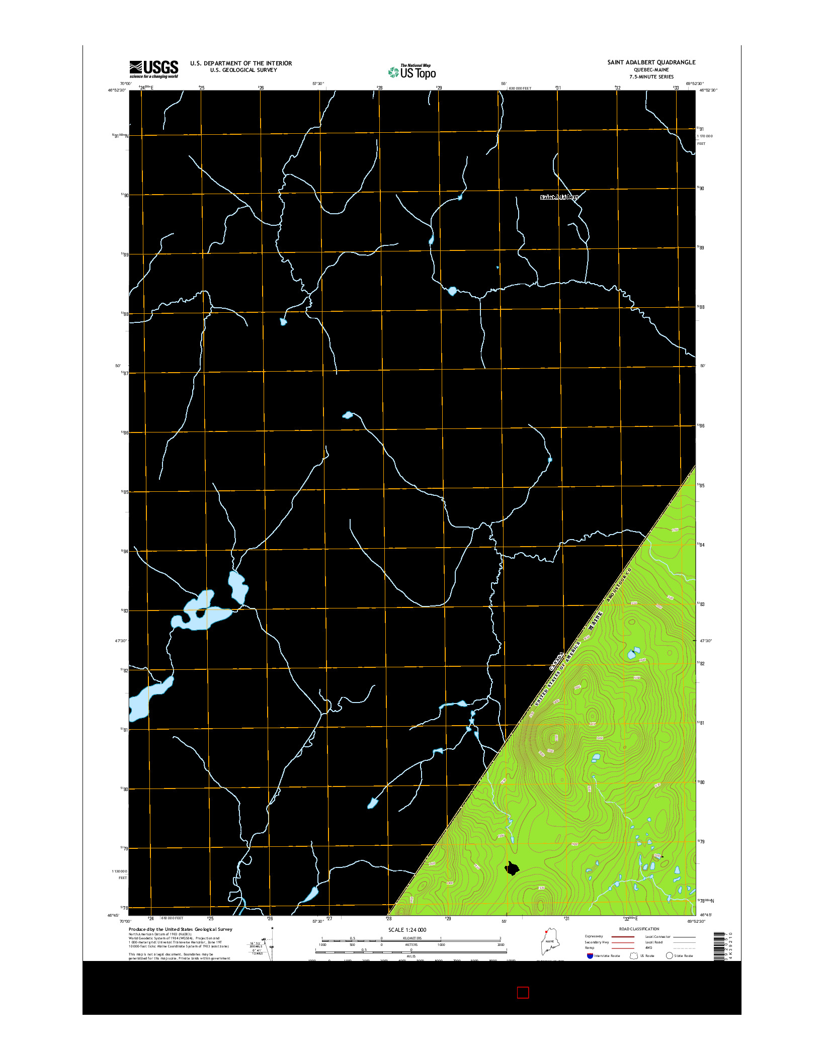 USGS US TOPO 7.5-MINUTE MAP FOR SAINT ADALBERT, QC-ME 2014