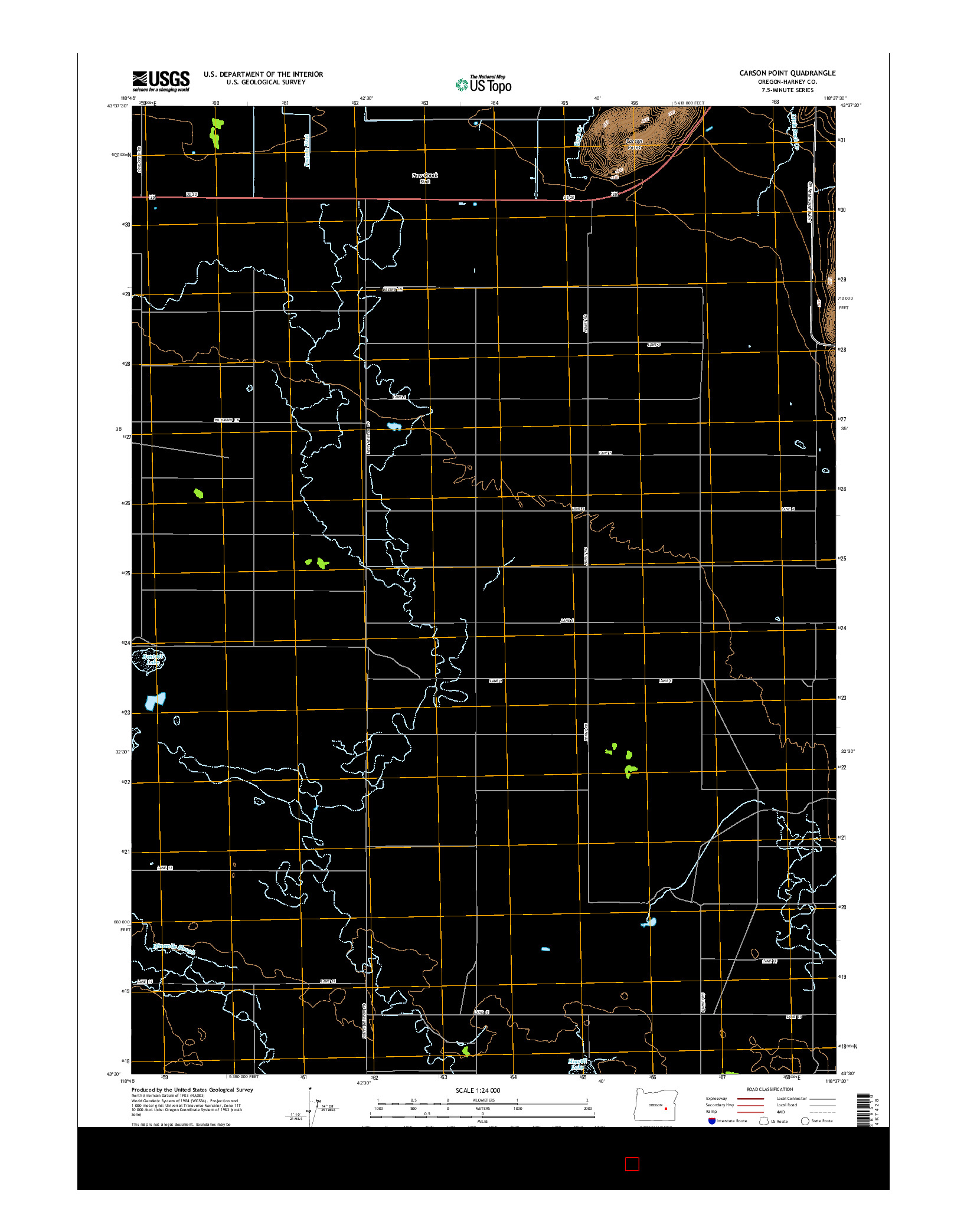 USGS US TOPO 7.5-MINUTE MAP FOR CARSON POINT, OR 2014