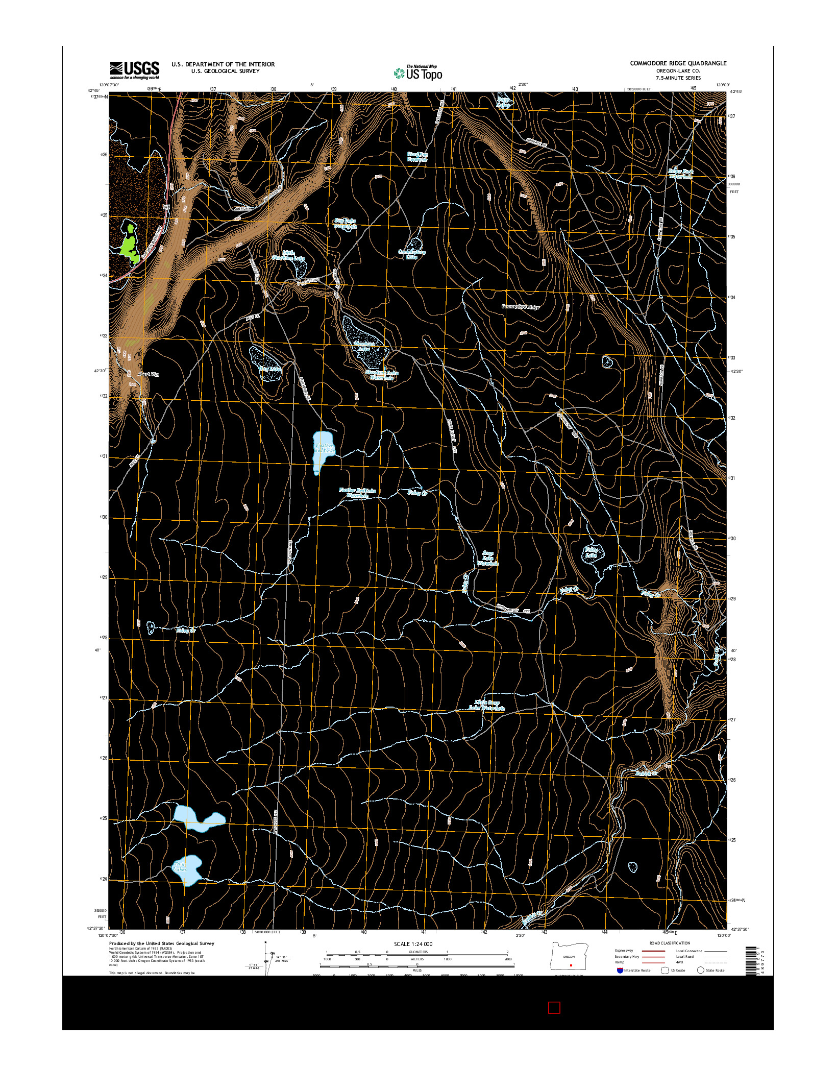 USGS US TOPO 7.5-MINUTE MAP FOR COMMODORE RIDGE, OR 2014