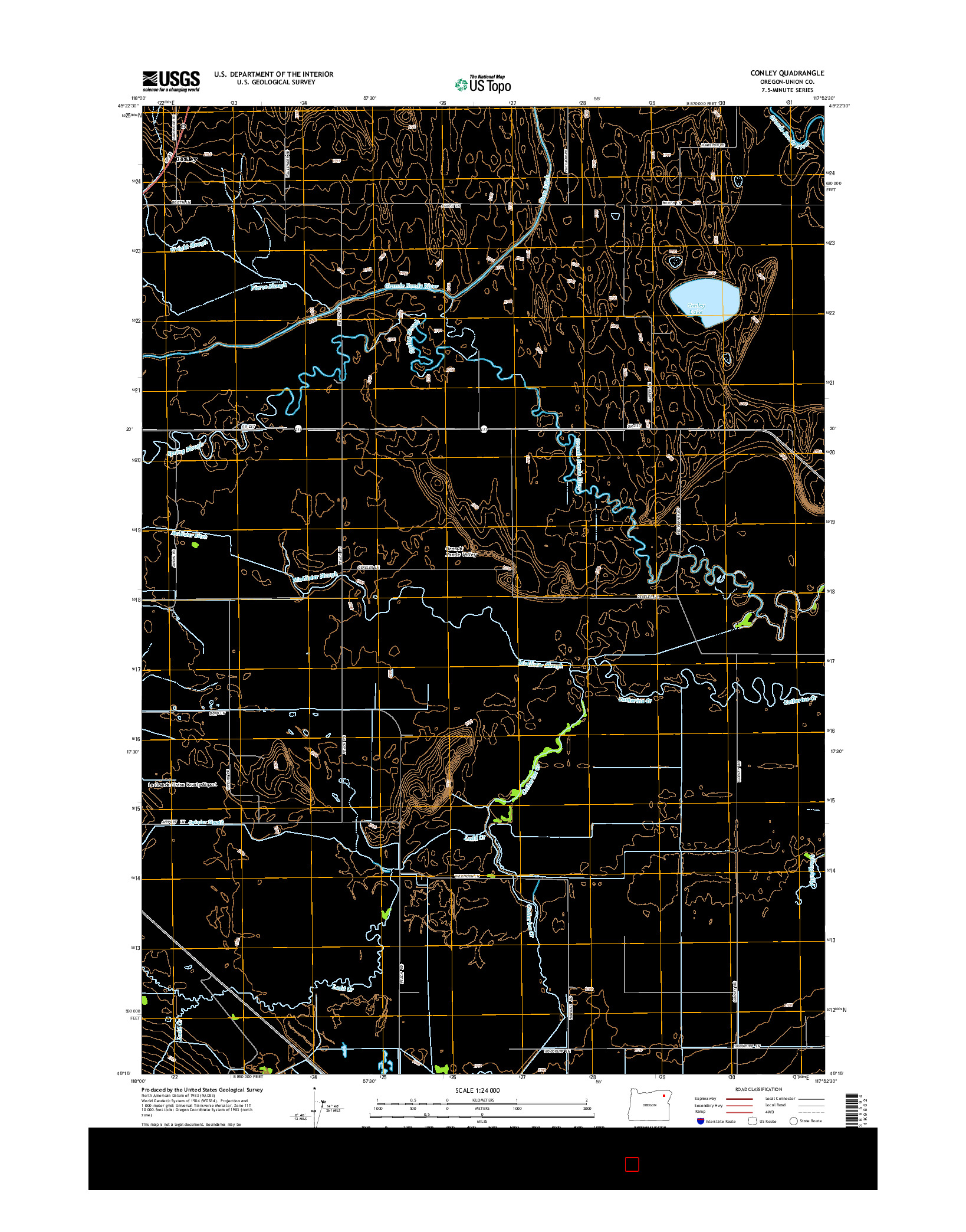 USGS US TOPO 7.5-MINUTE MAP FOR CONLEY, OR 2014