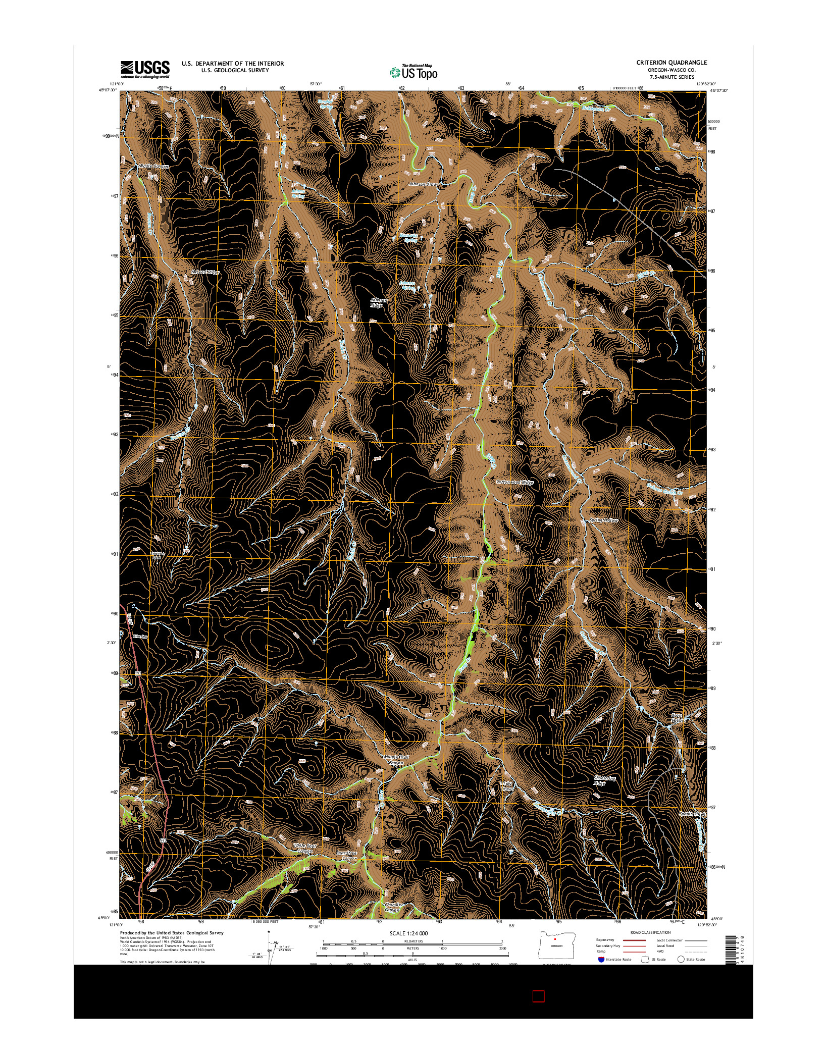 USGS US TOPO 7.5-MINUTE MAP FOR CRITERION, OR 2014