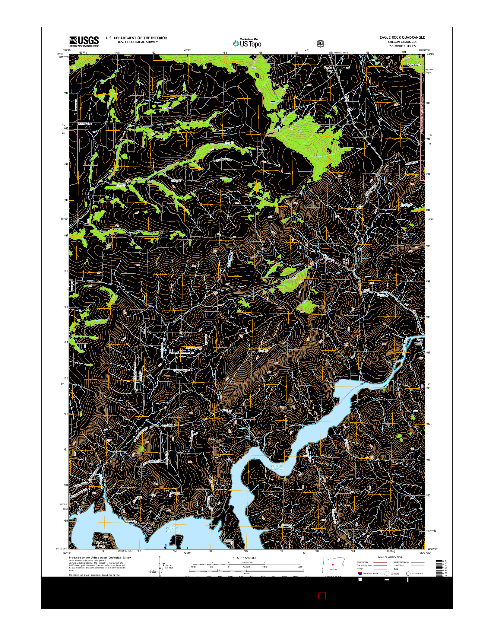 USGS US TOPO 7.5-MINUTE MAP FOR EAGLE ROCK, OR 2014